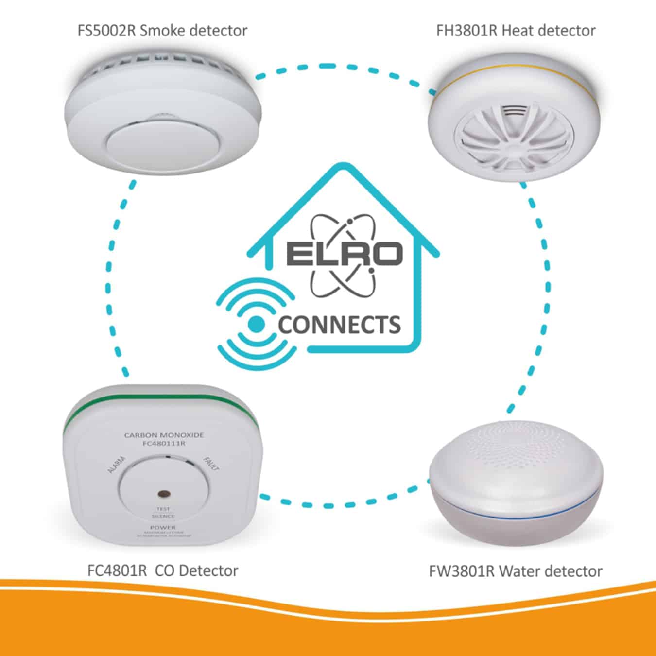 Koop ELRO Connects FC480111R Koolmonoxidemelder - draadloos koppelbaar