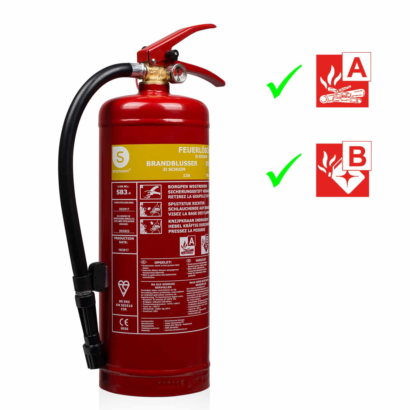 Koop Smartwares FEX-15230 Brandblusser schuim 3 liter