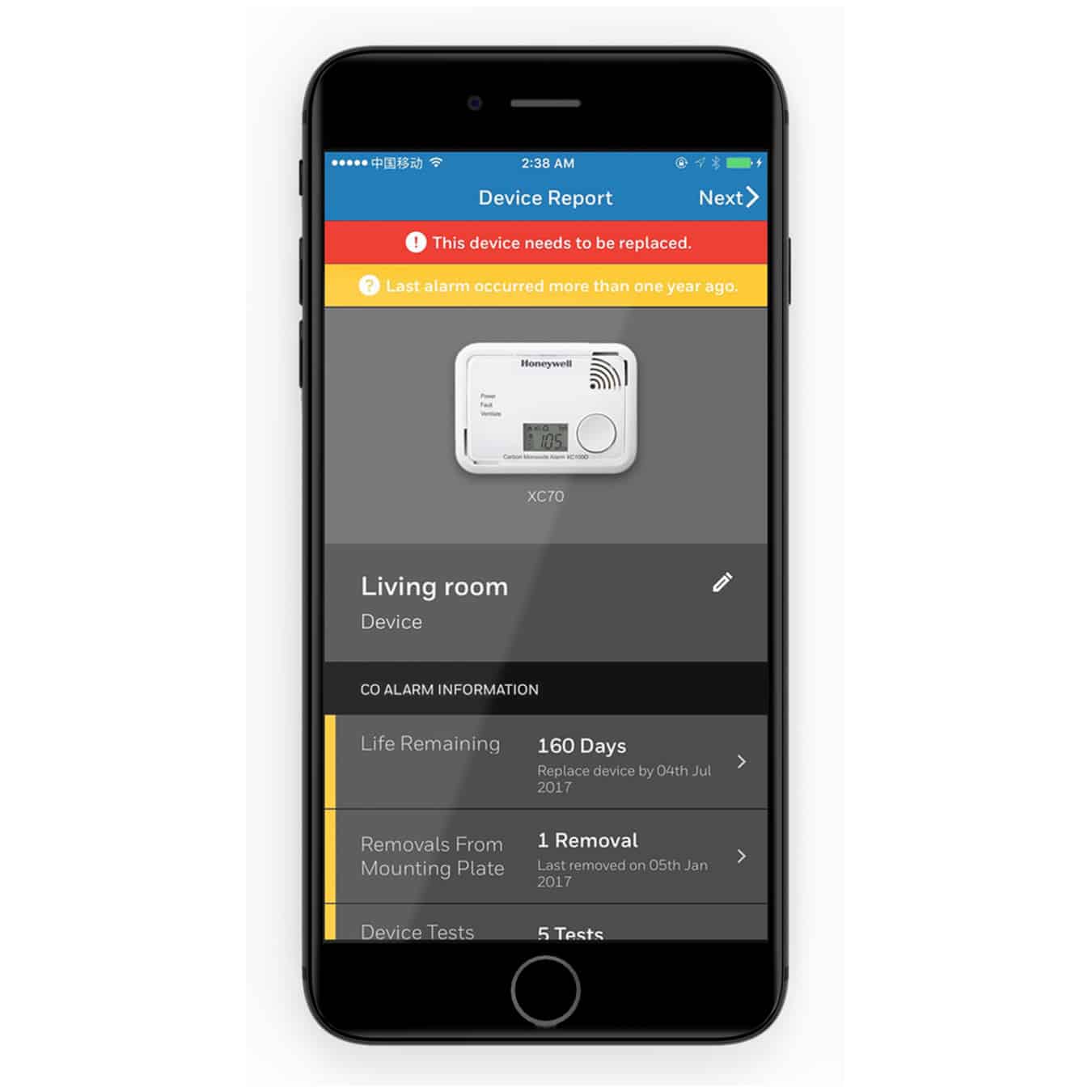 Honeywell XC70 Koolmonoxidemelder - Brandpreventiewinkel