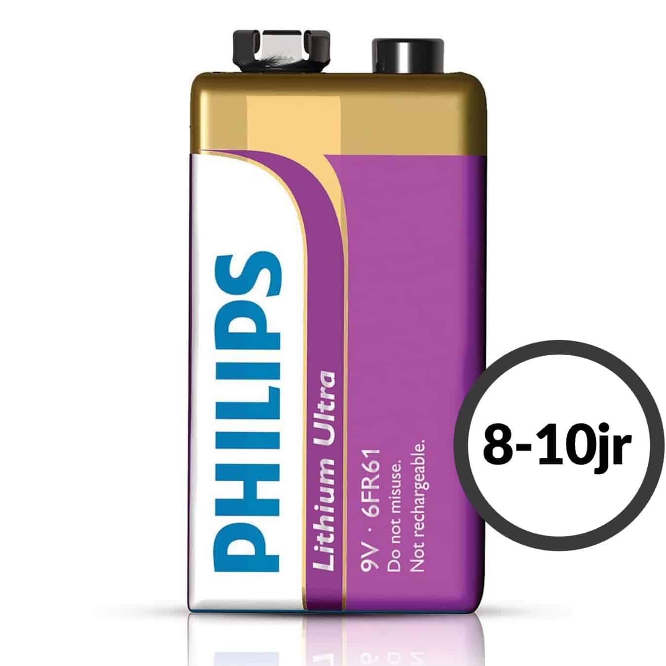 levend Prijs flexibel Philips 9V Lithium Ultra accu 6FR61 - Brandpreventiewinkel