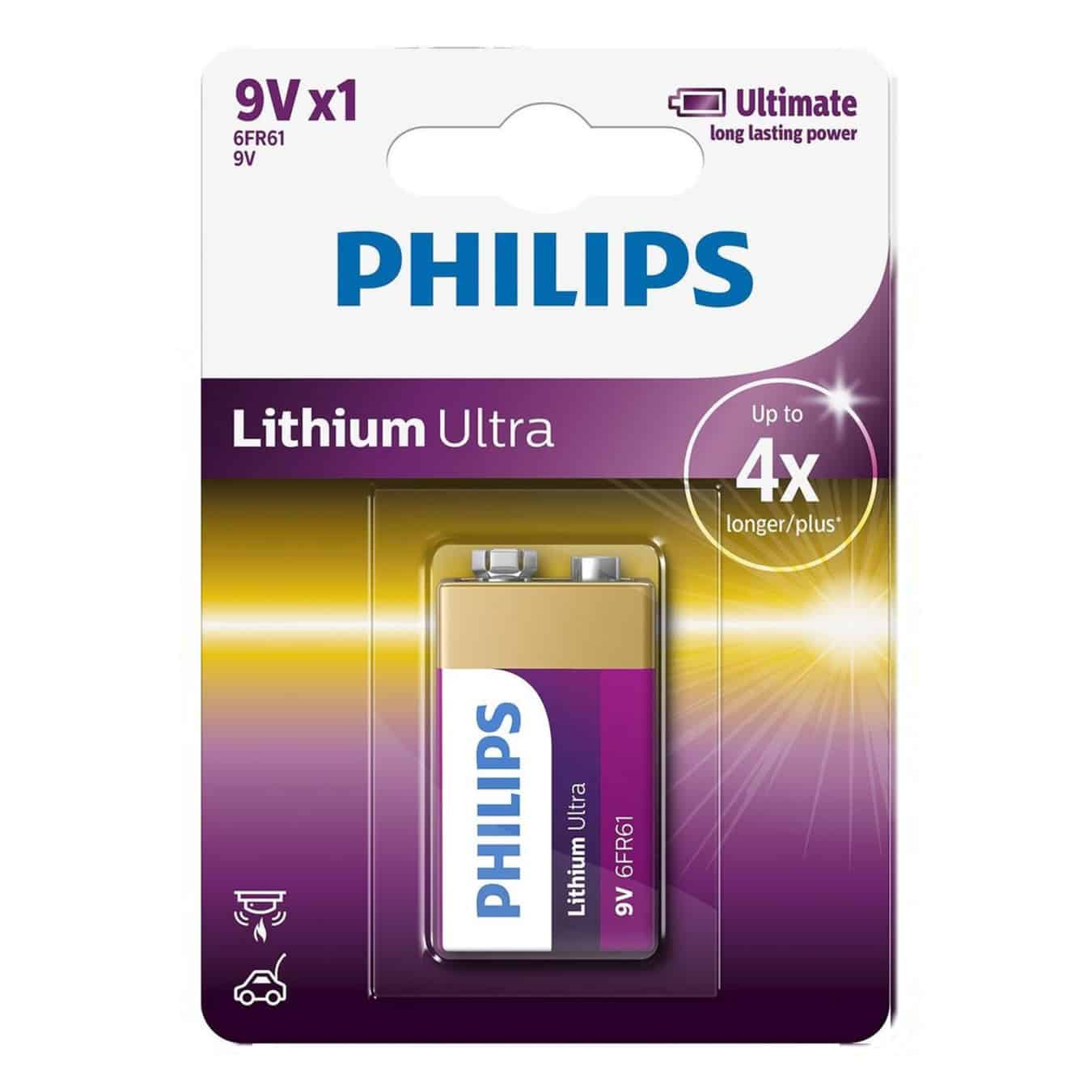 Koop Philips 9V Lithium Ultra accu 6FR61