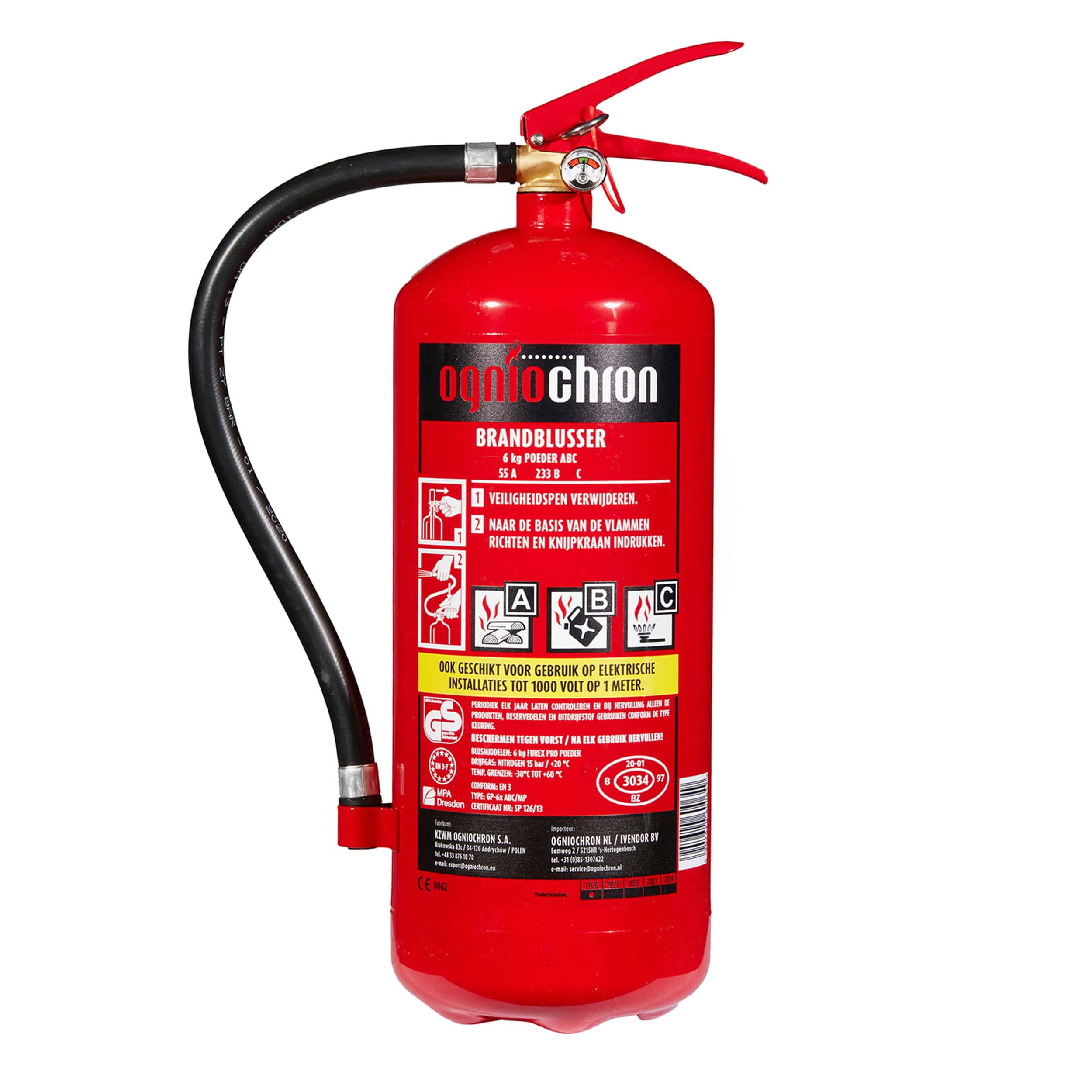 SAVS® Brandblusser poeder 6 kg GP 6x ABCMP PLUS