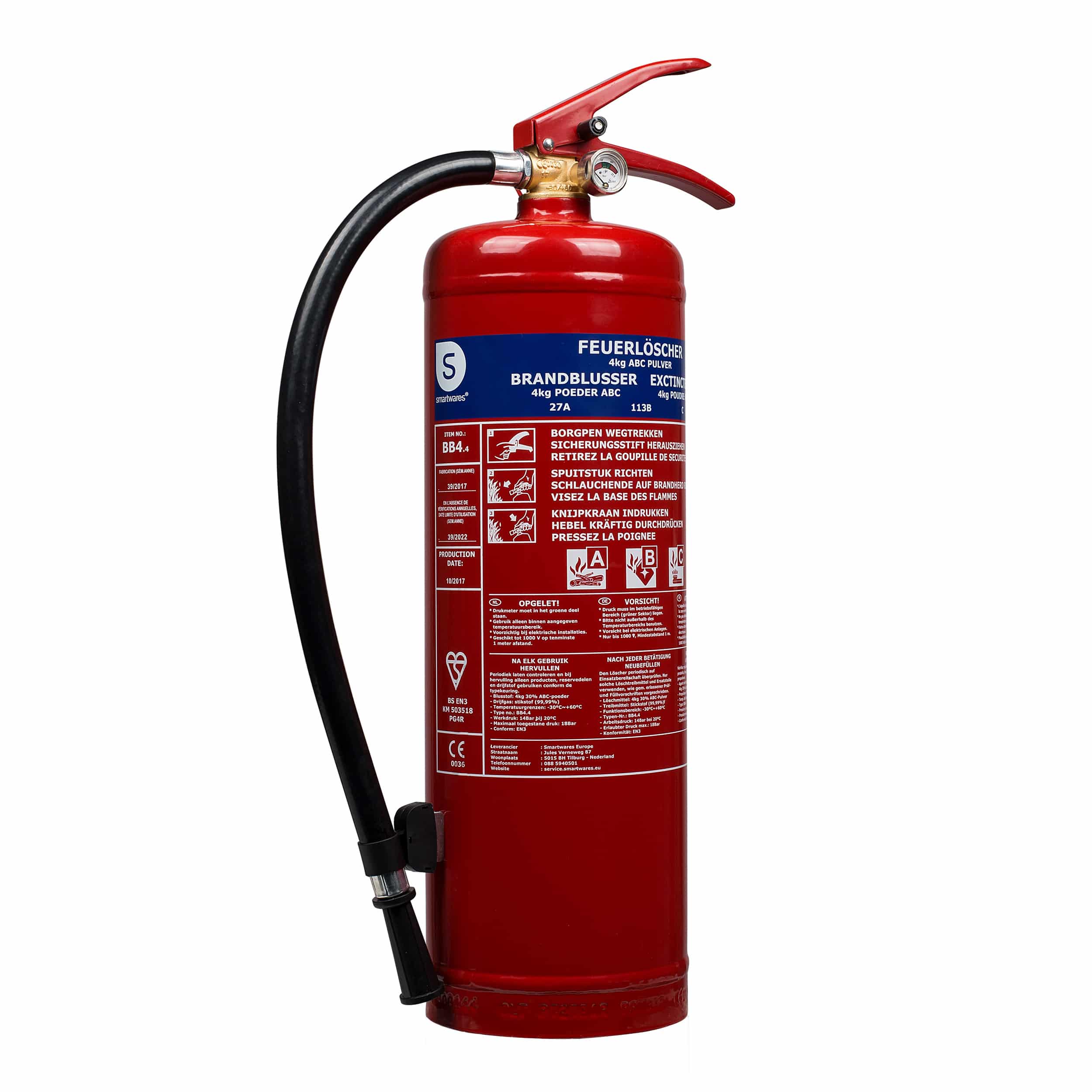 Smartwares FEX-15140 Brandblusser poeder 4 kg