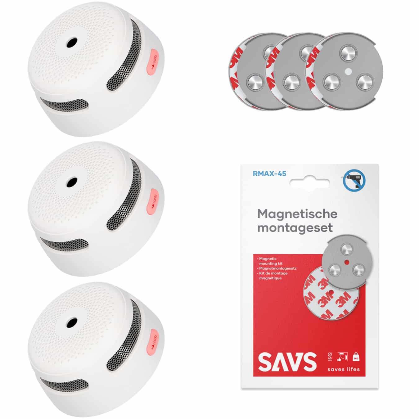 Koop X-Sense XS01 Rookmelder - 3 pack + SAVS® Montageset
