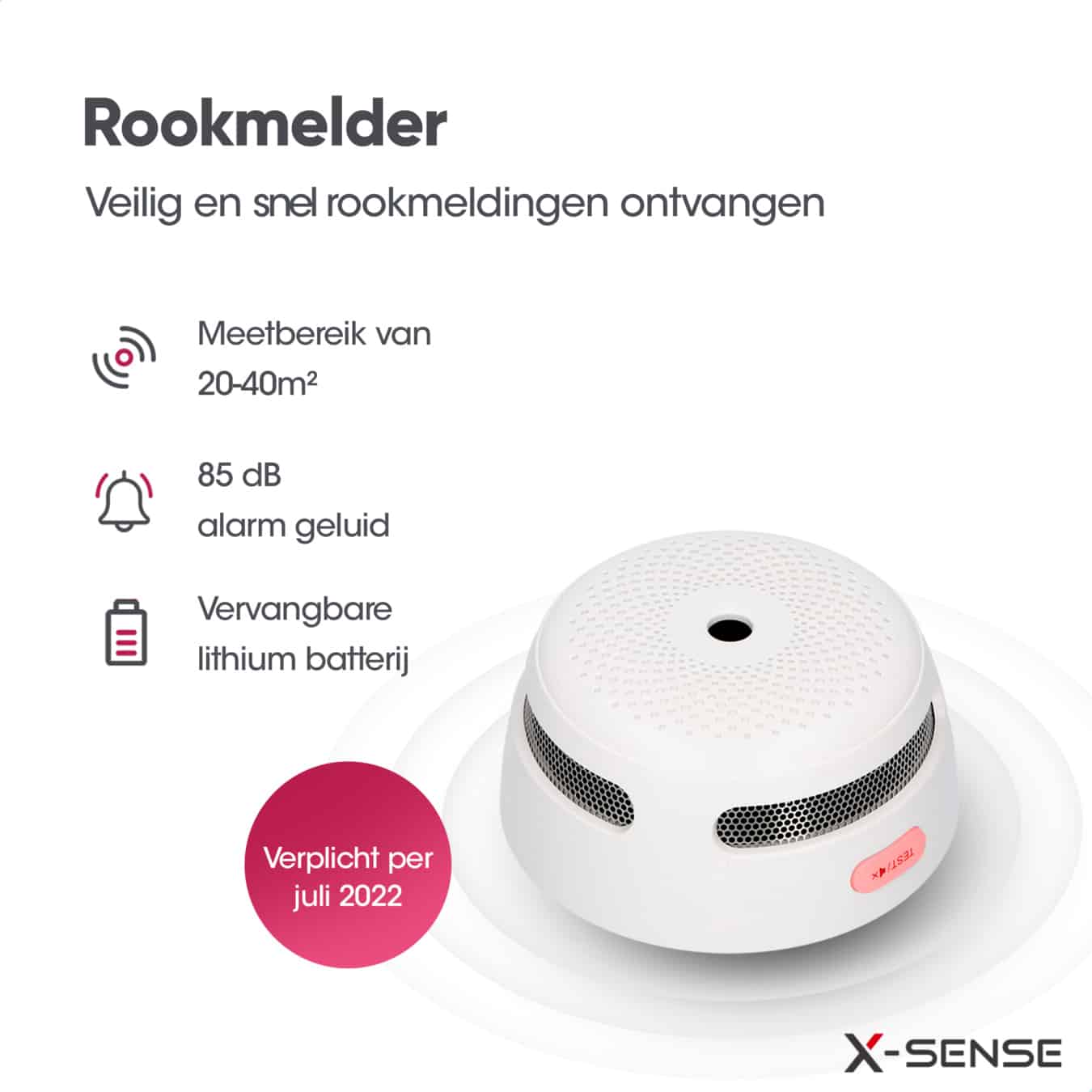 Koop X-Sense XS01-WT Rookmelder - Slimme melder WiFi