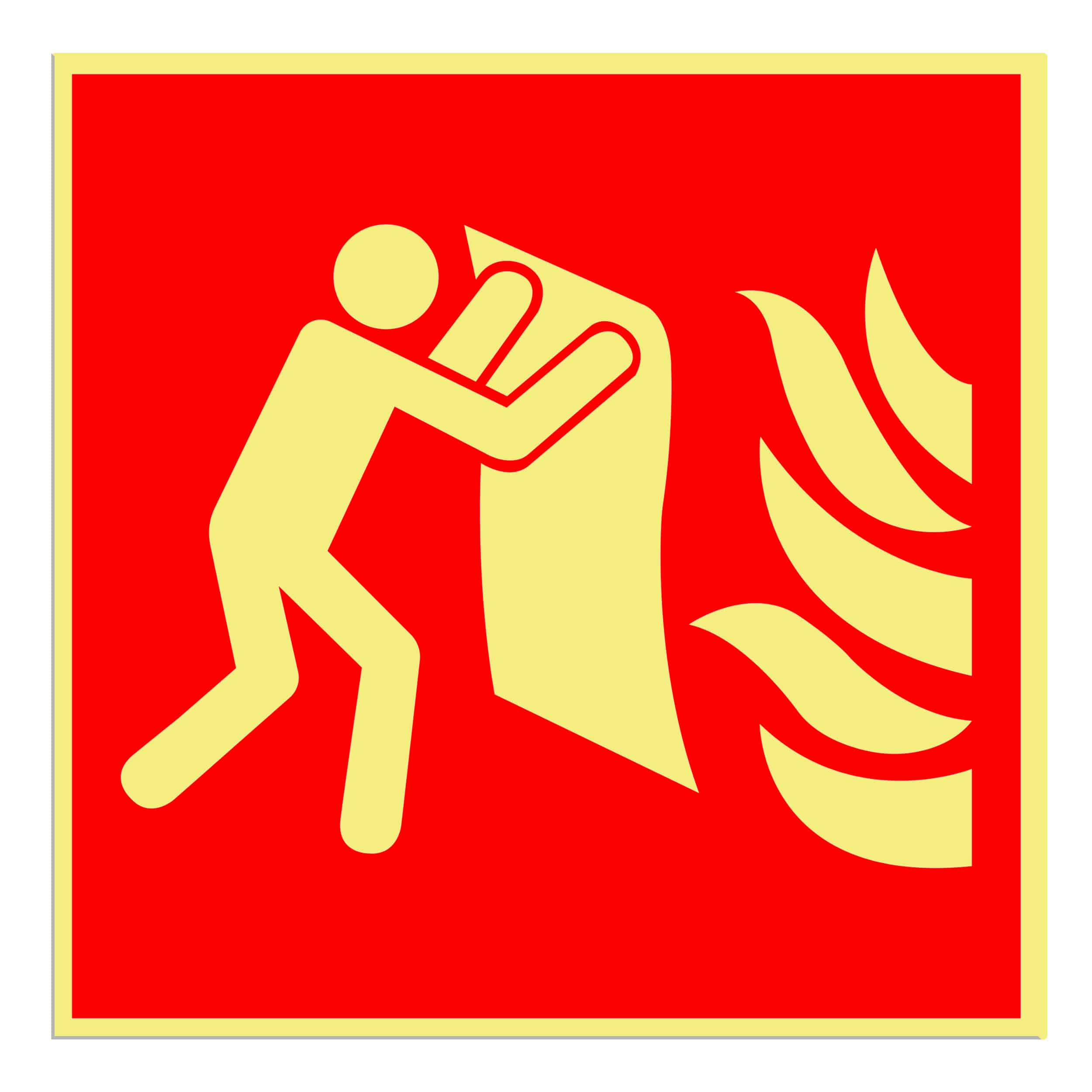 Pictogram Blusdeken 20x20cm - PP - Lichtgevend