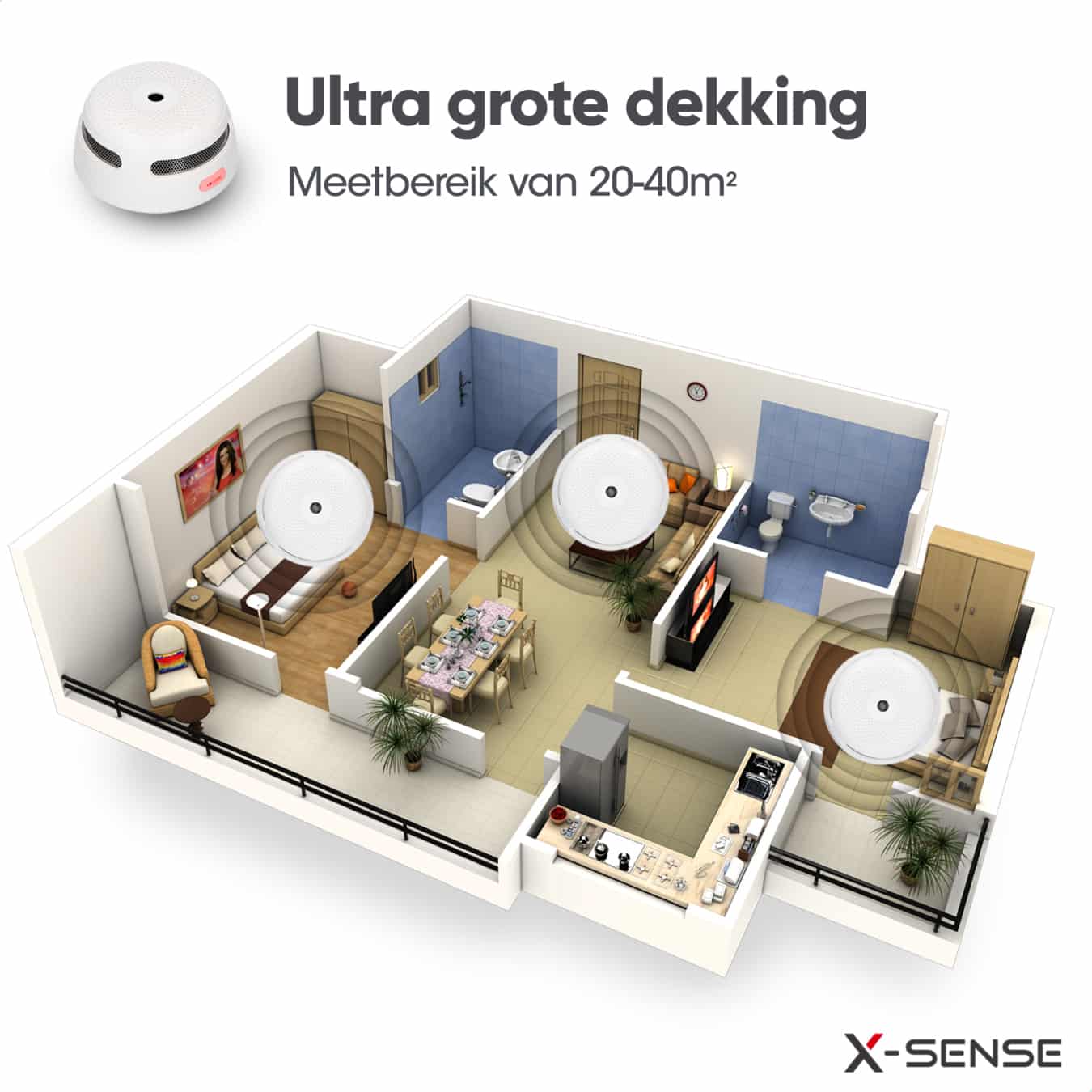 Koop X-Sense XS01-WT Rookmelder - Slimme melder WiFi