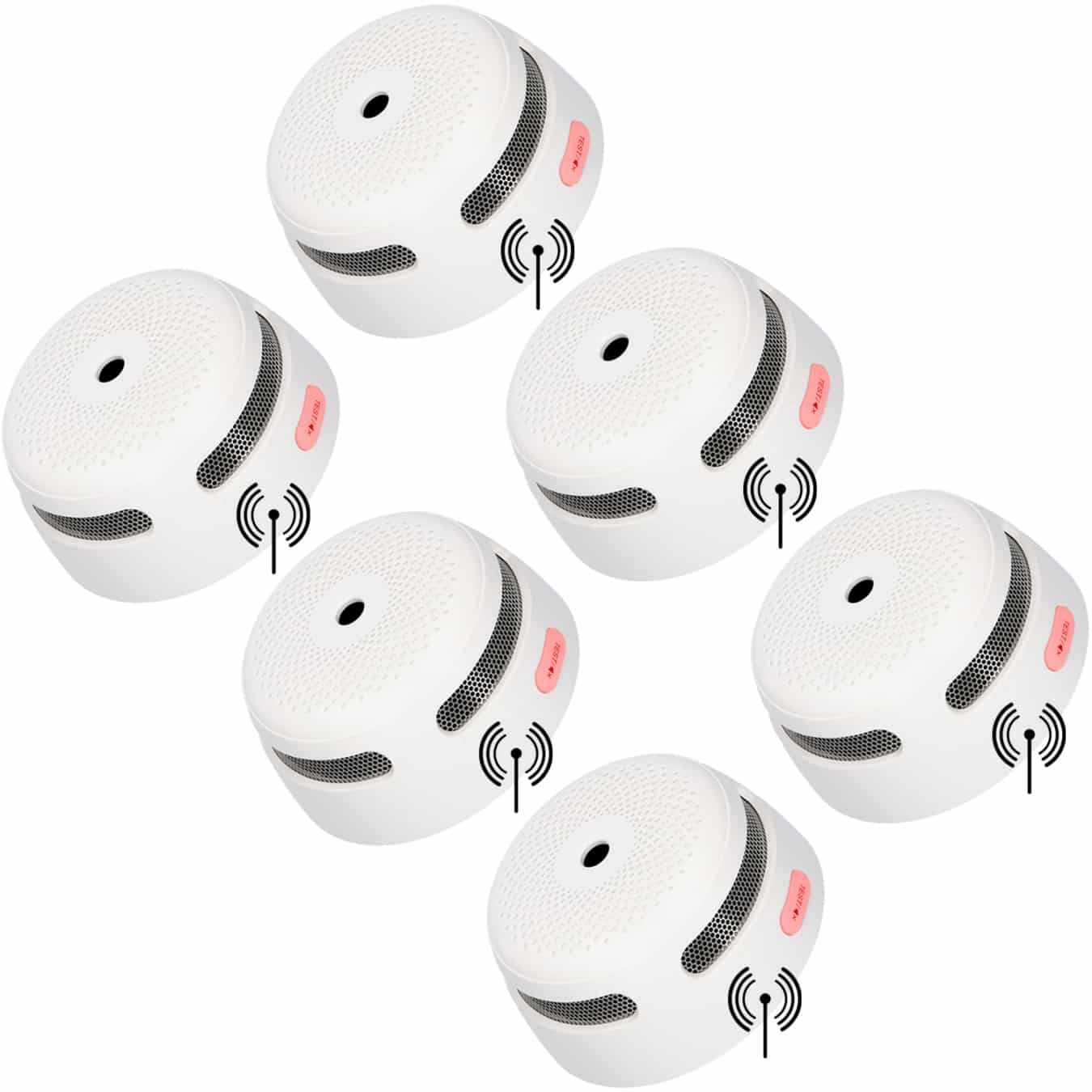 Koop X-Sense XS01-Wx6 Rookmelderset – draadloos koppelbaar – 6-pack