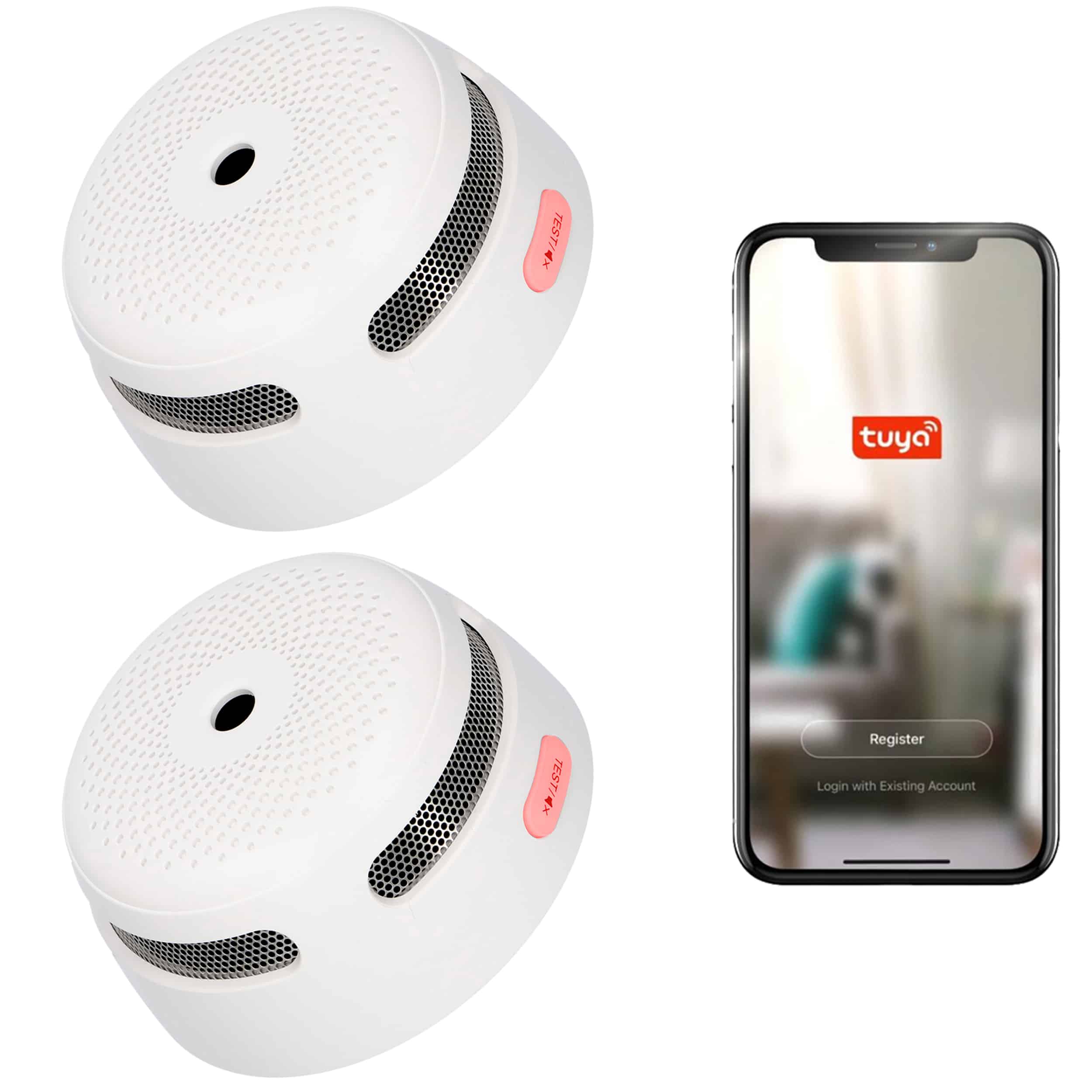 X-Sense XS01-WT Slimme rookmelder met wifi - 2 Rookmelders - Tuya Smart Home - Voldoet aan Europese norm - Brandalarm