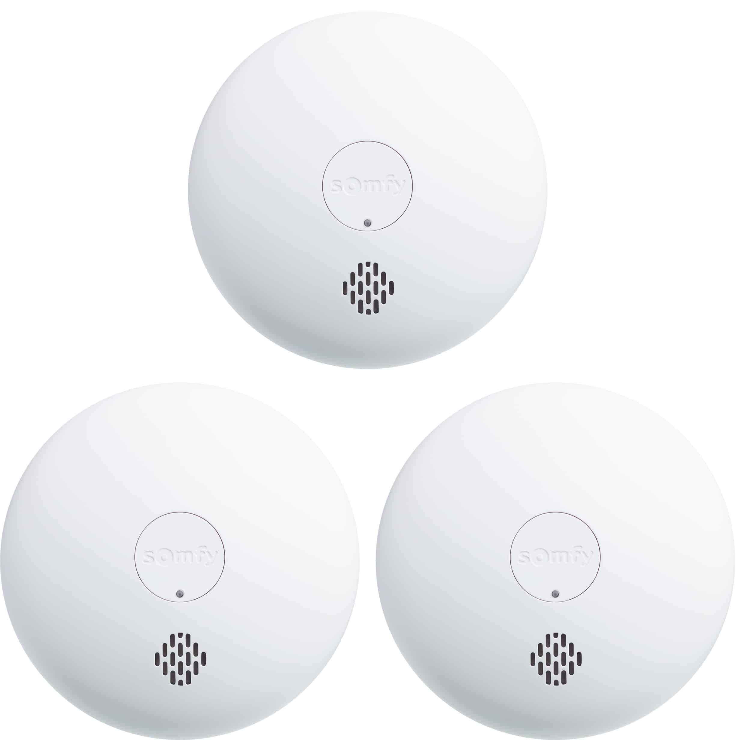 Somfy Protect slimme en draadloos koppelbare rookmelderset 3-pack