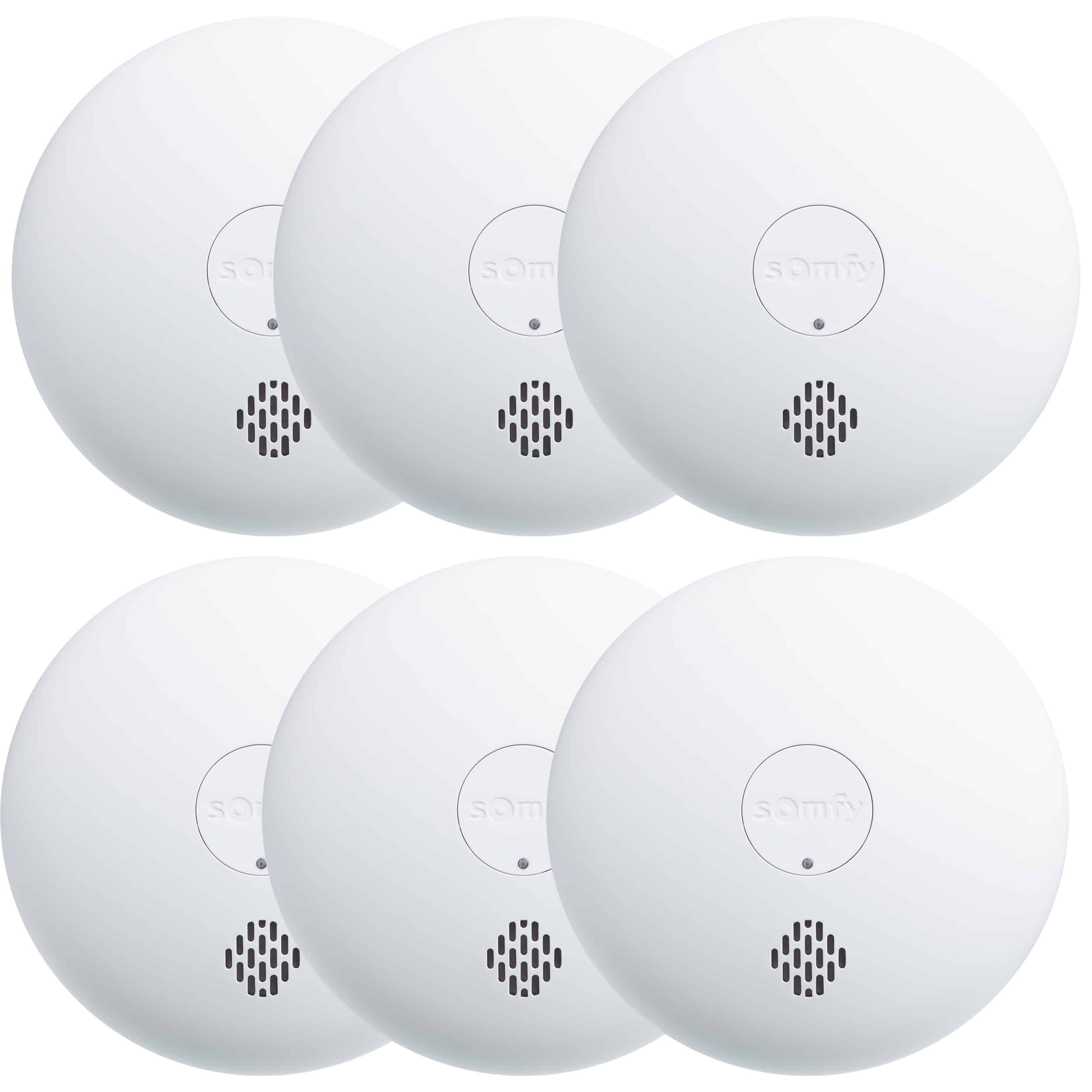 Somfy Protect slimme en draadloos koppelbare rookmelderset 6-pack