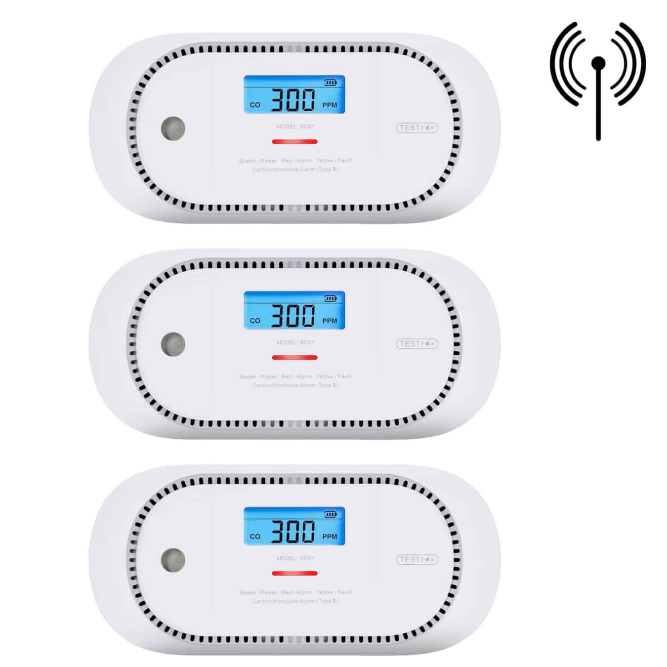 Koop X-Sense XC01P-WR Koolmonoxidemelder 3-pack – draadloos koppelbaar