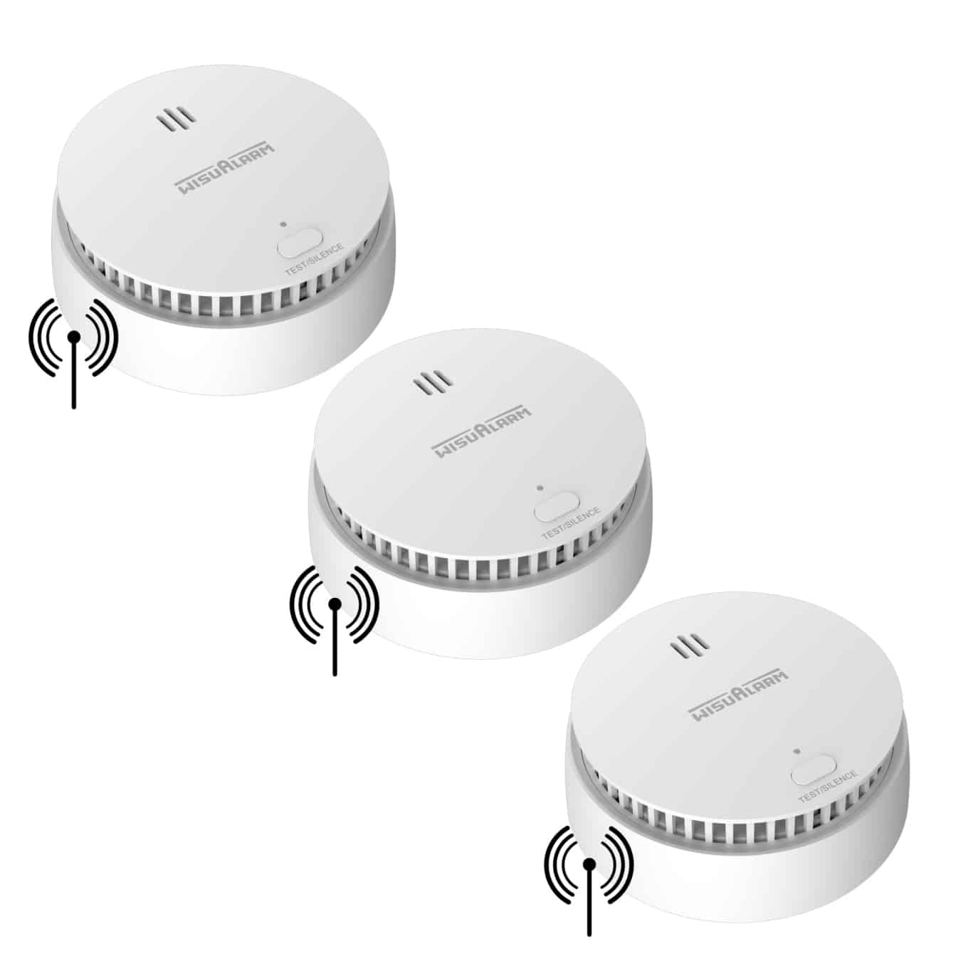 Koop WisuAlarm SA30A-R8 Koppelbare rookmelder 3-pack