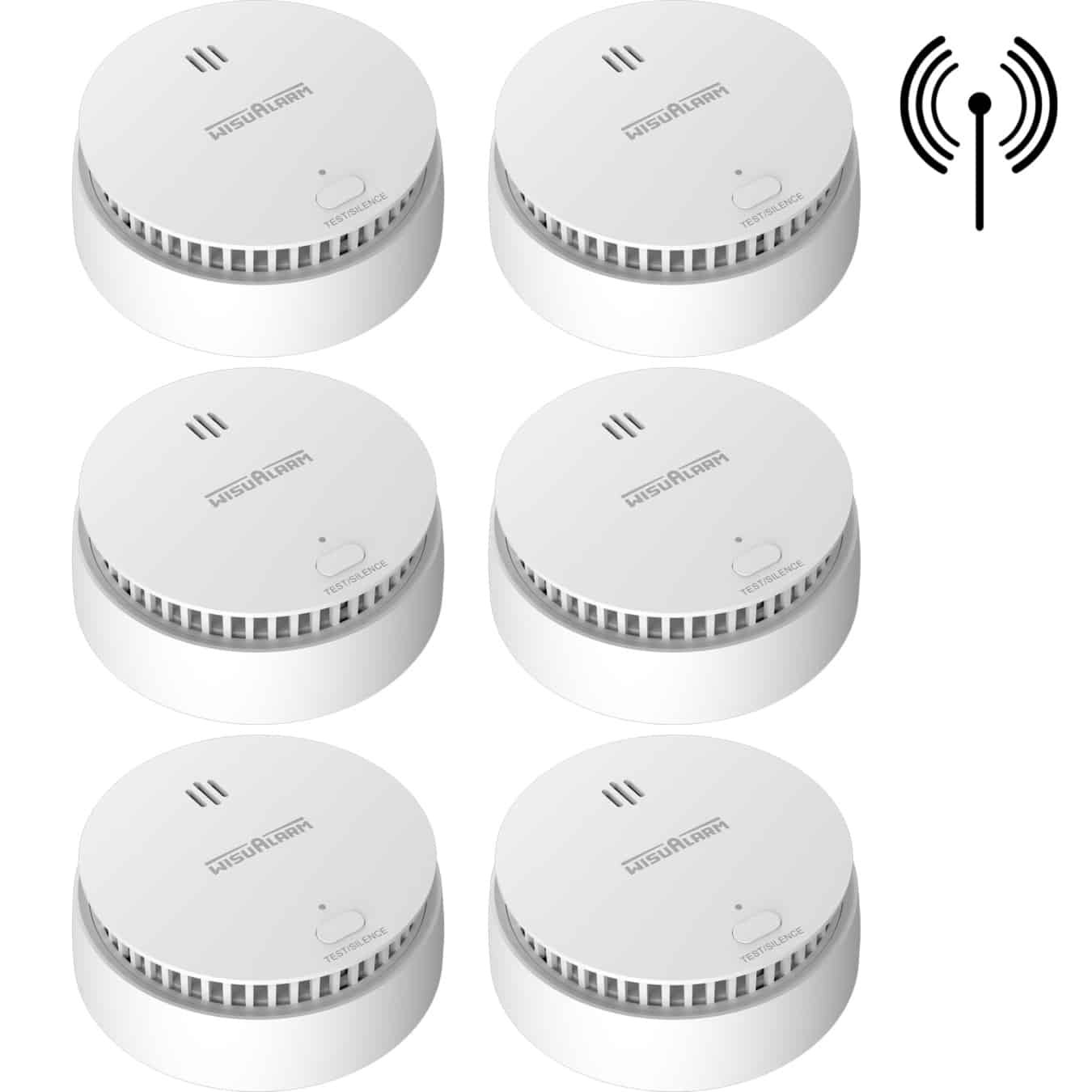 Koop WisuAlarm SA30A-R8 Koppelbare rookmelder 6-pack