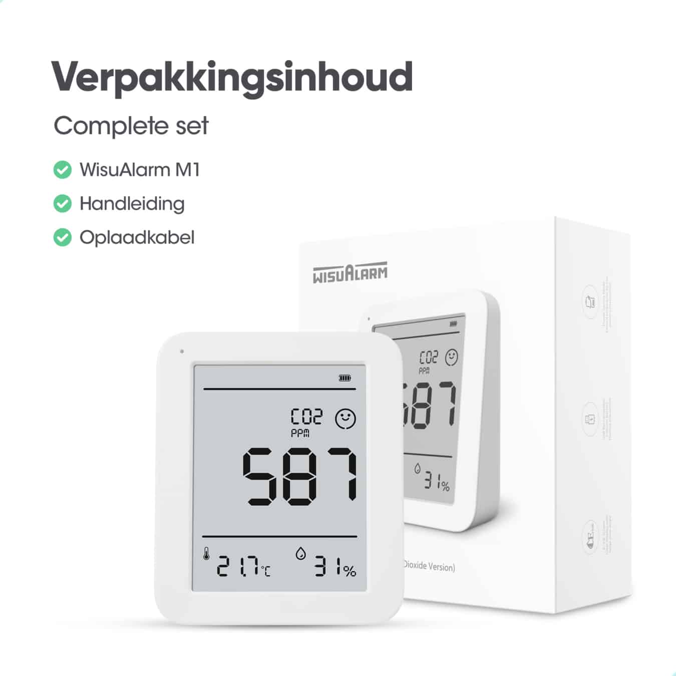 Koop WisuAlarm M1 CO2 meter - Luchtkwaliteitsmeter