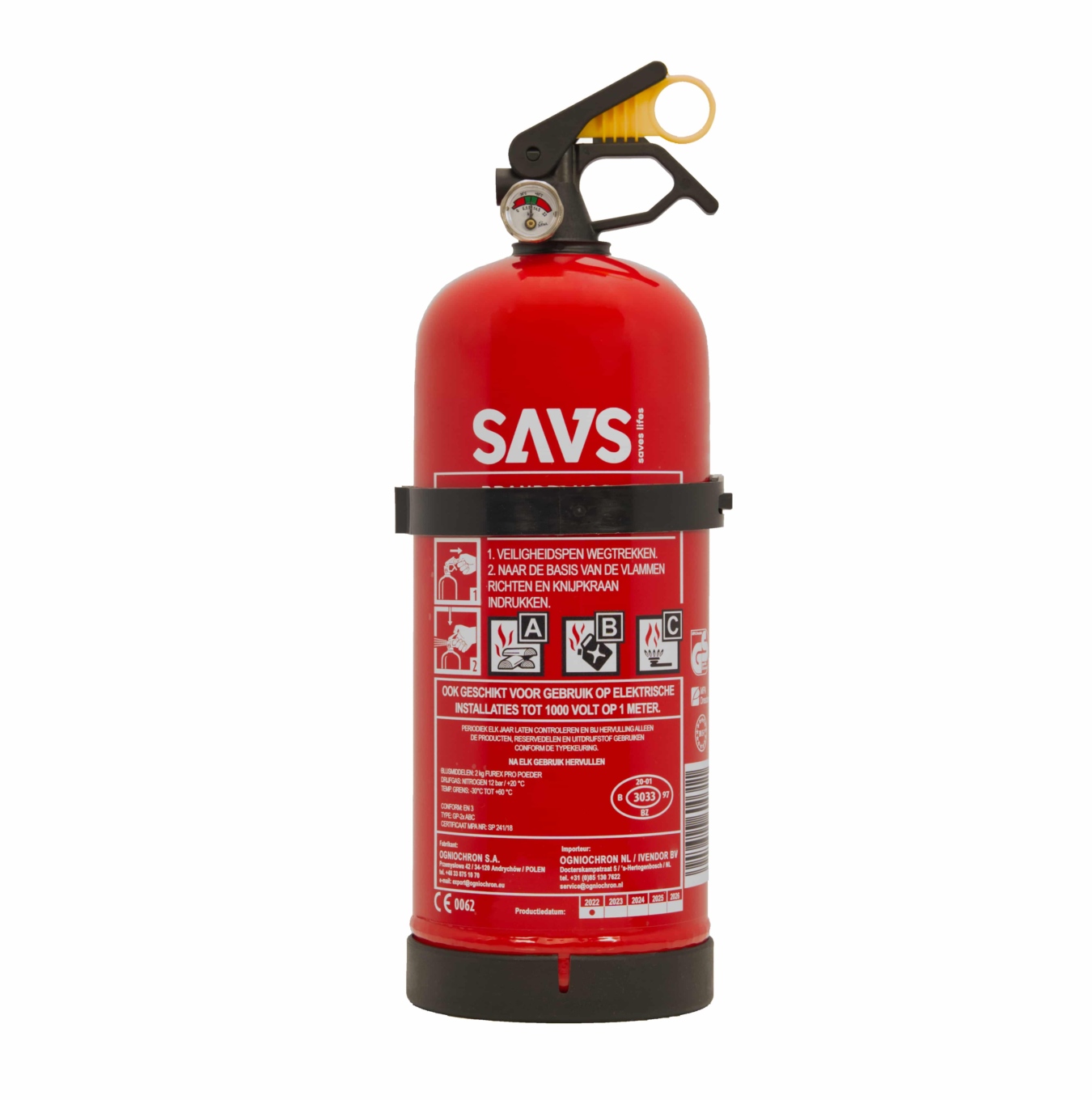 Koop SAVS® Brandblusser poeder 2 kg - GP-2x ABC/MP