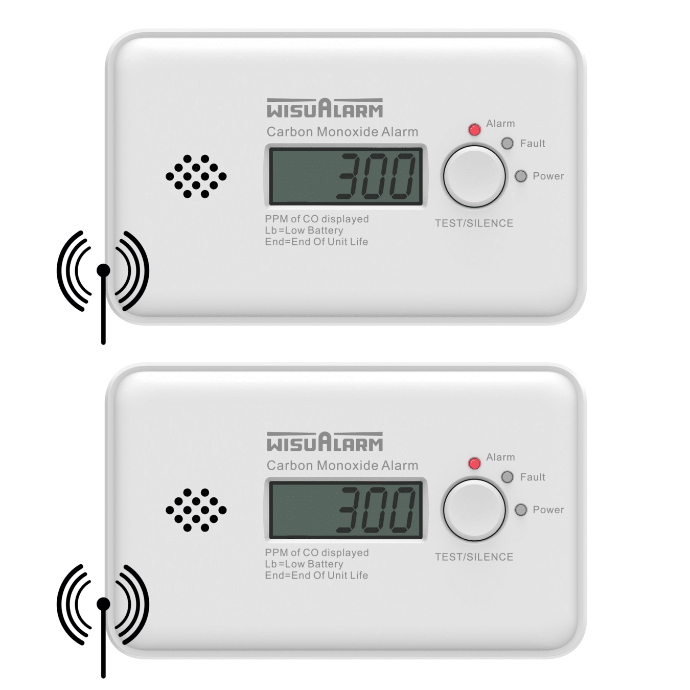 Koop WisuAlarm GC20B-R8 koppelbare Koolmonoxidemelder RF – 2-pack