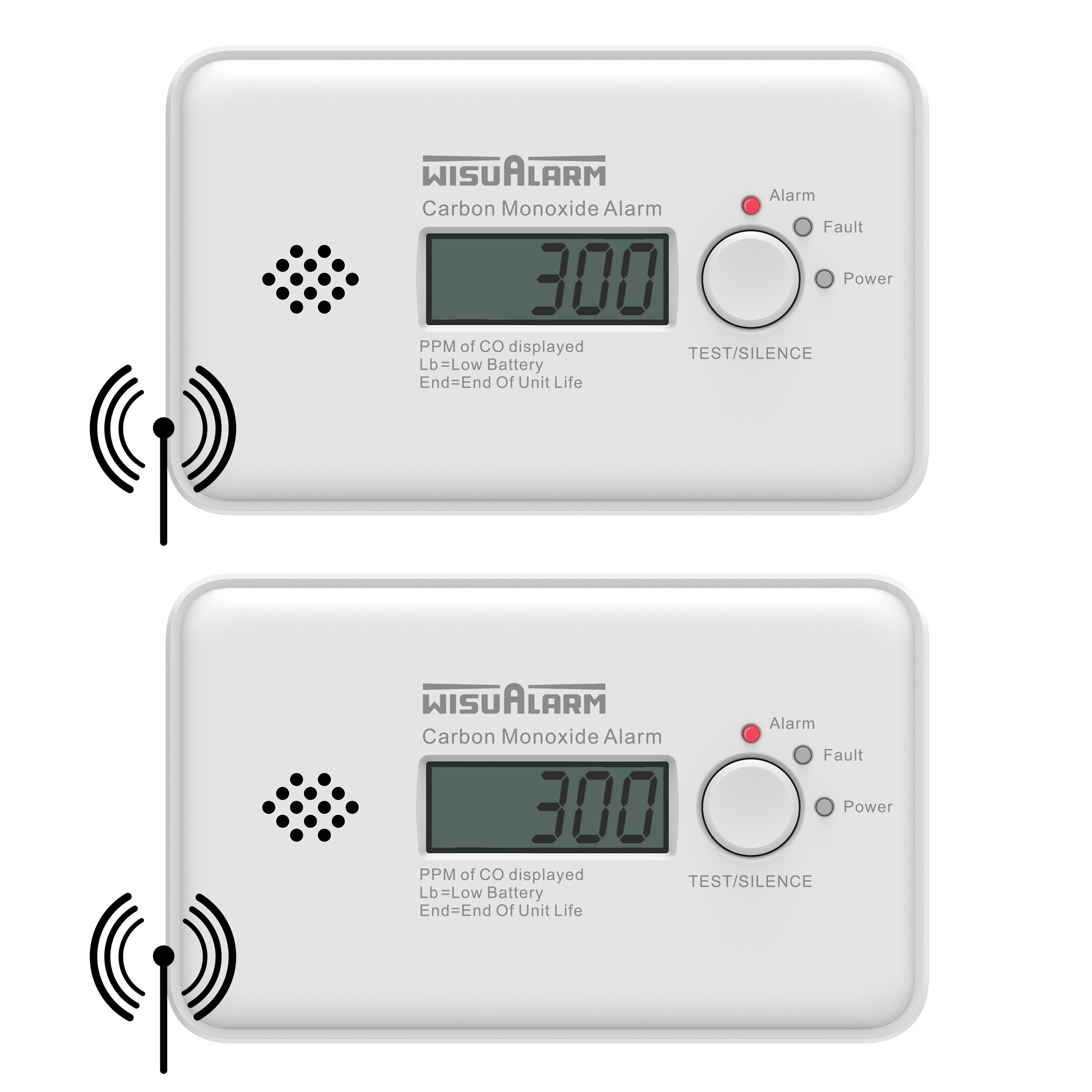 WisuAlarm GC20B-R8 koppelbare Koolmonoxidemelder RF - 2-pack