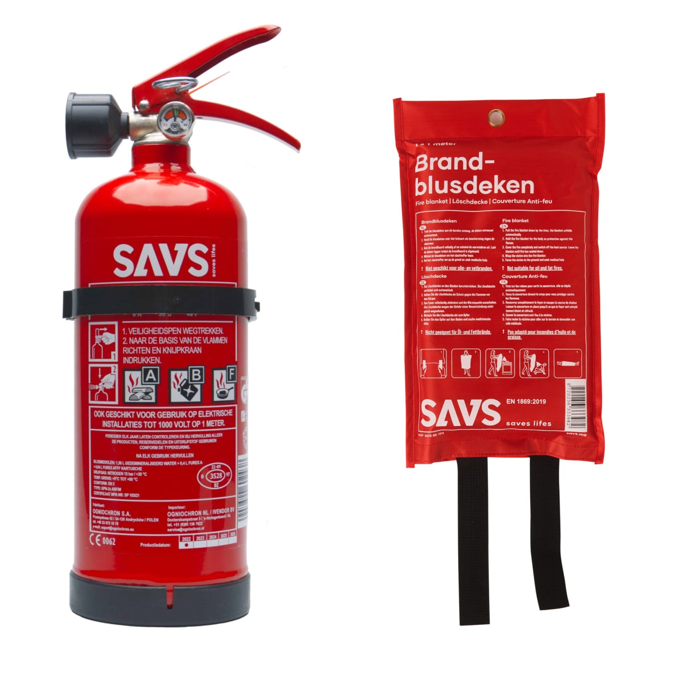 Koop SAVS® Brandblus box – Vetblusser + Blusdeken – M