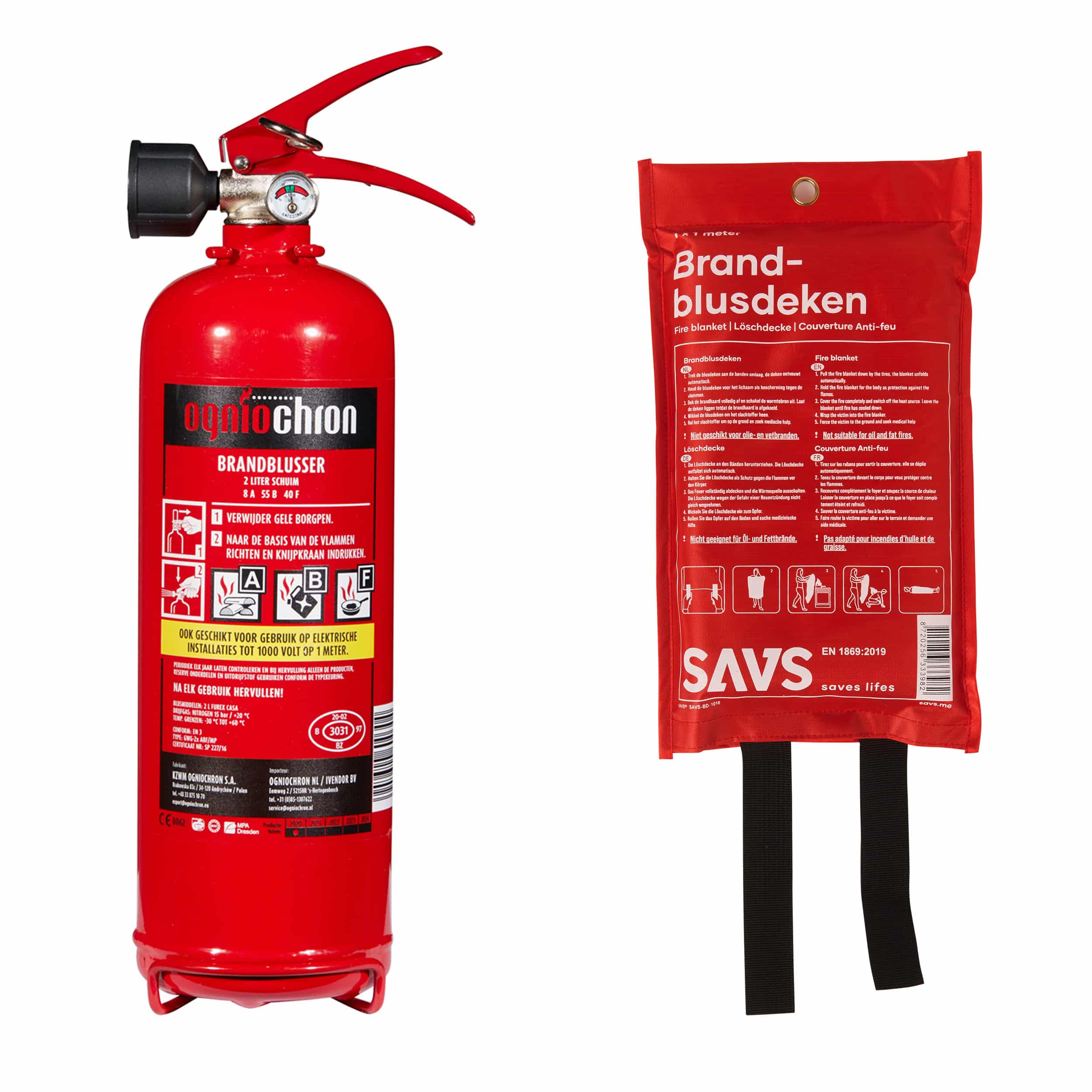 SAVS® Brandblus box Vetblusser Blusdeken M