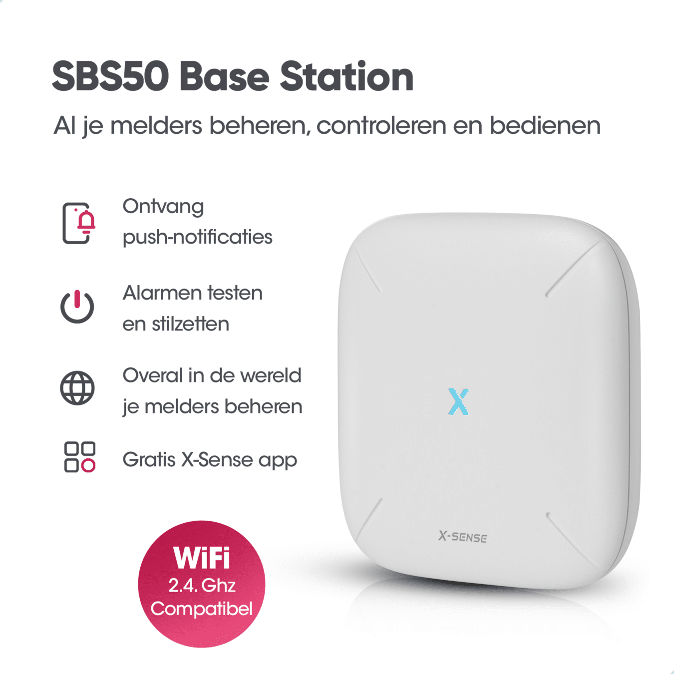 Koop X-Sense Link+ Pro bundel - 2 Rookmelders, 1 Koolmonoxidemelder en Base Station