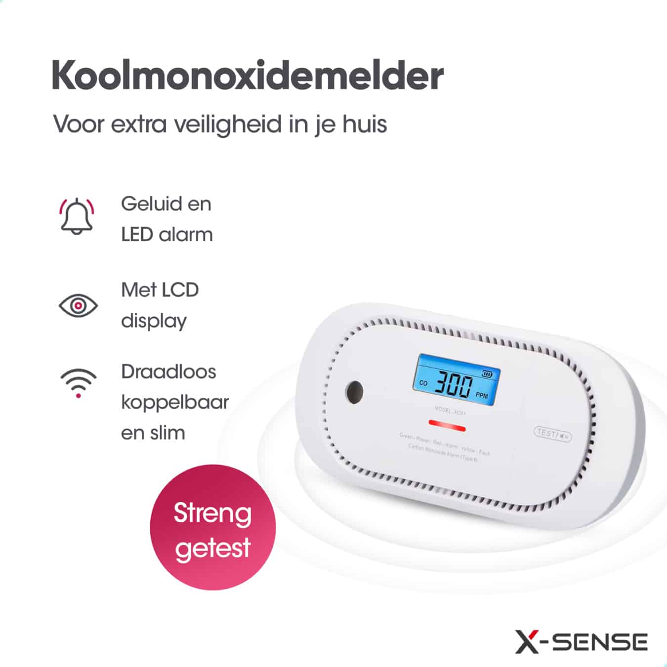 Koop X-Sense Link+ Pro bundel - 2 Rookmelders, 1 Koolmonoxidemelder en Base Station