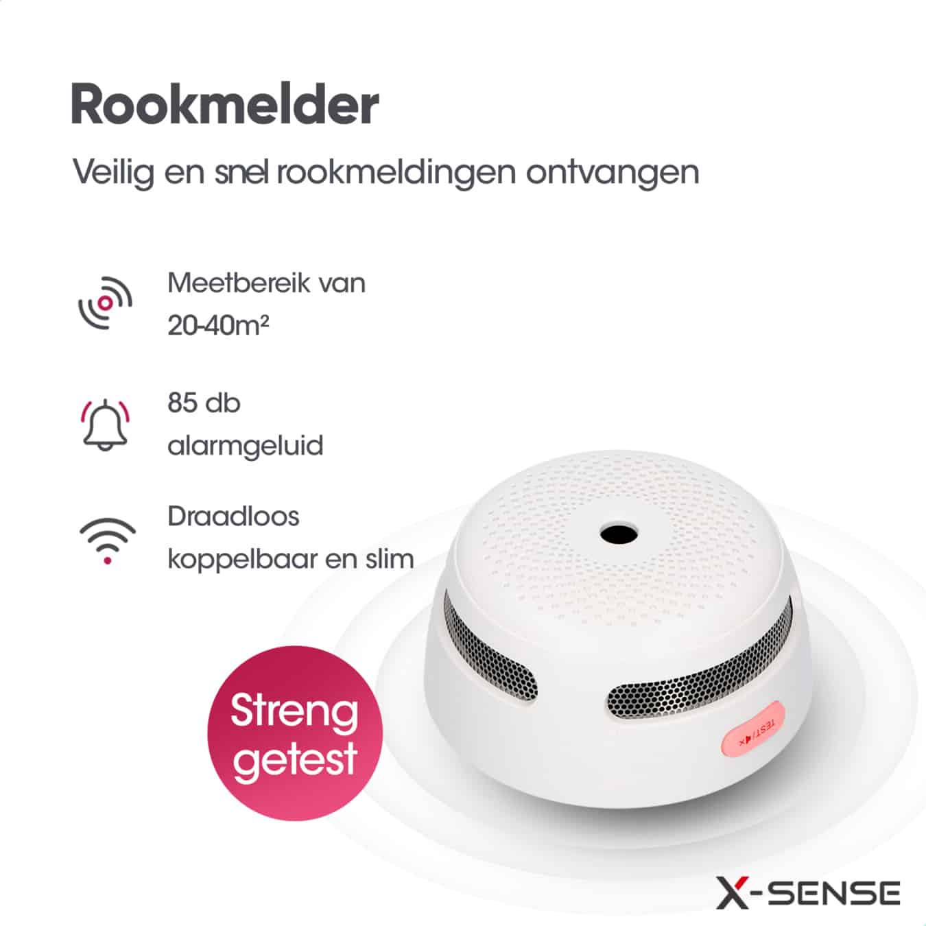 Koop X-Sense XS01-M Slimme rookmelders - Link+ Pro 3-pack