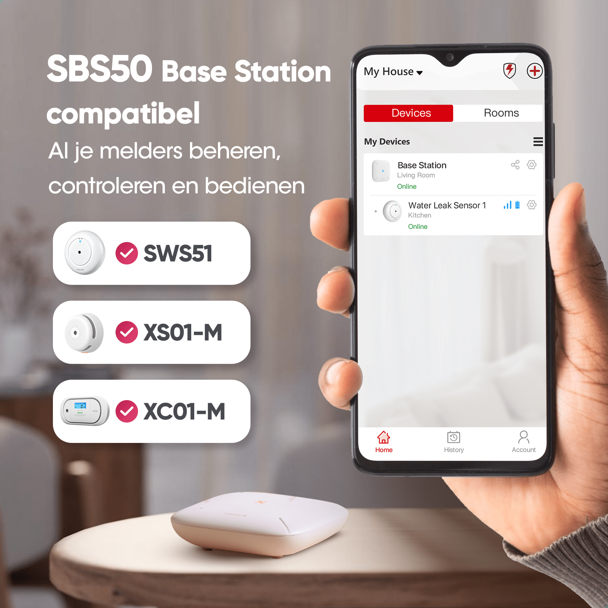 x sense smart rauchmelder xs01 m mit sbs50 basisstation