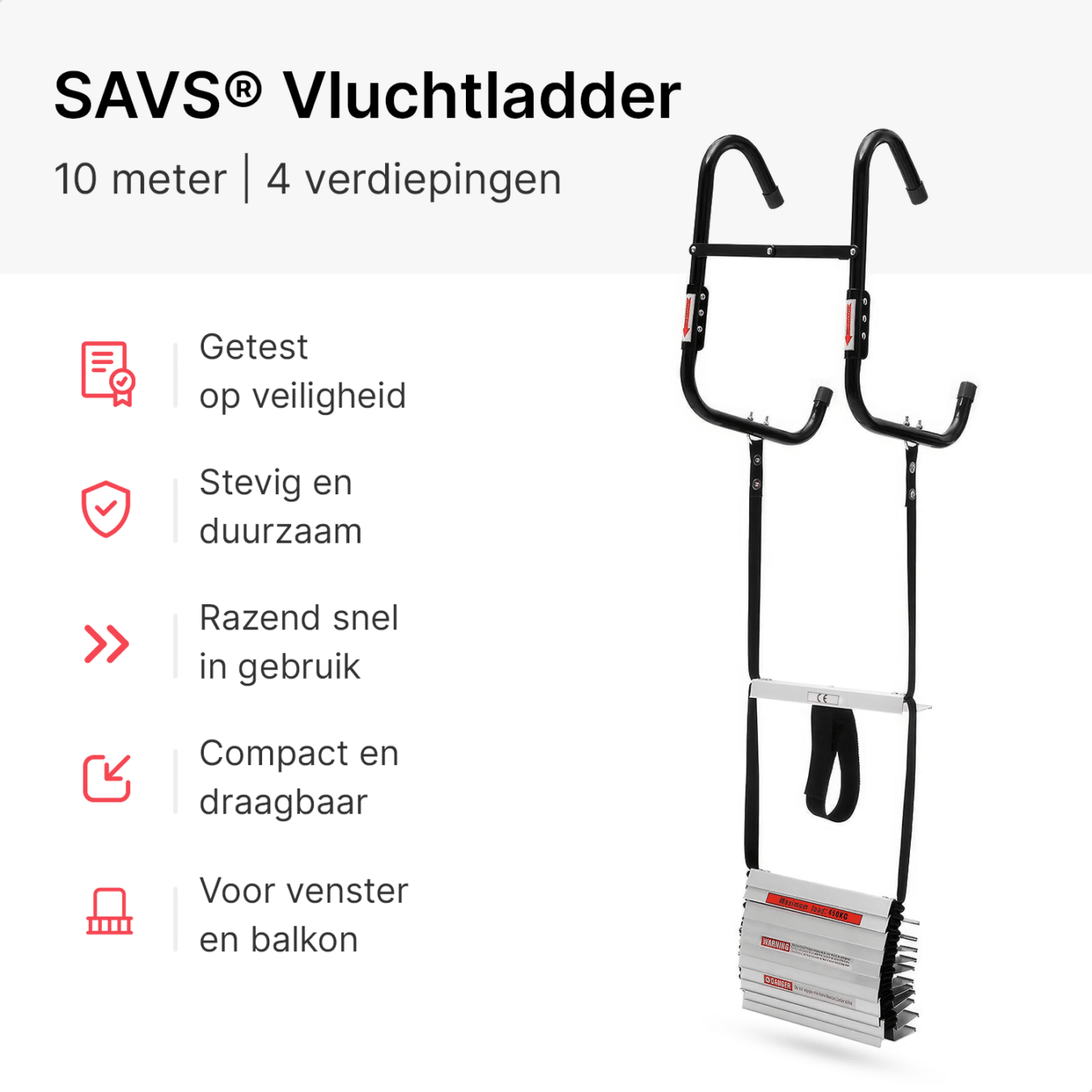 Koop SAVS ESC-1000 Vluchtladder 10 meter