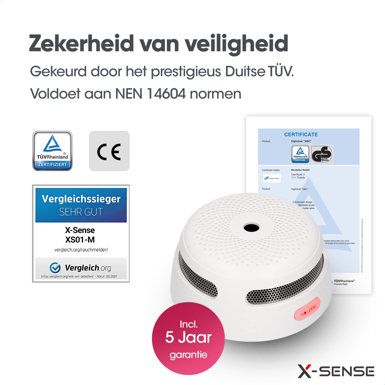 Koop X-Sense Link+ Pro bundel - 2 Slimme rookmelders, 1 Koolmonoxidemelder en Base Station