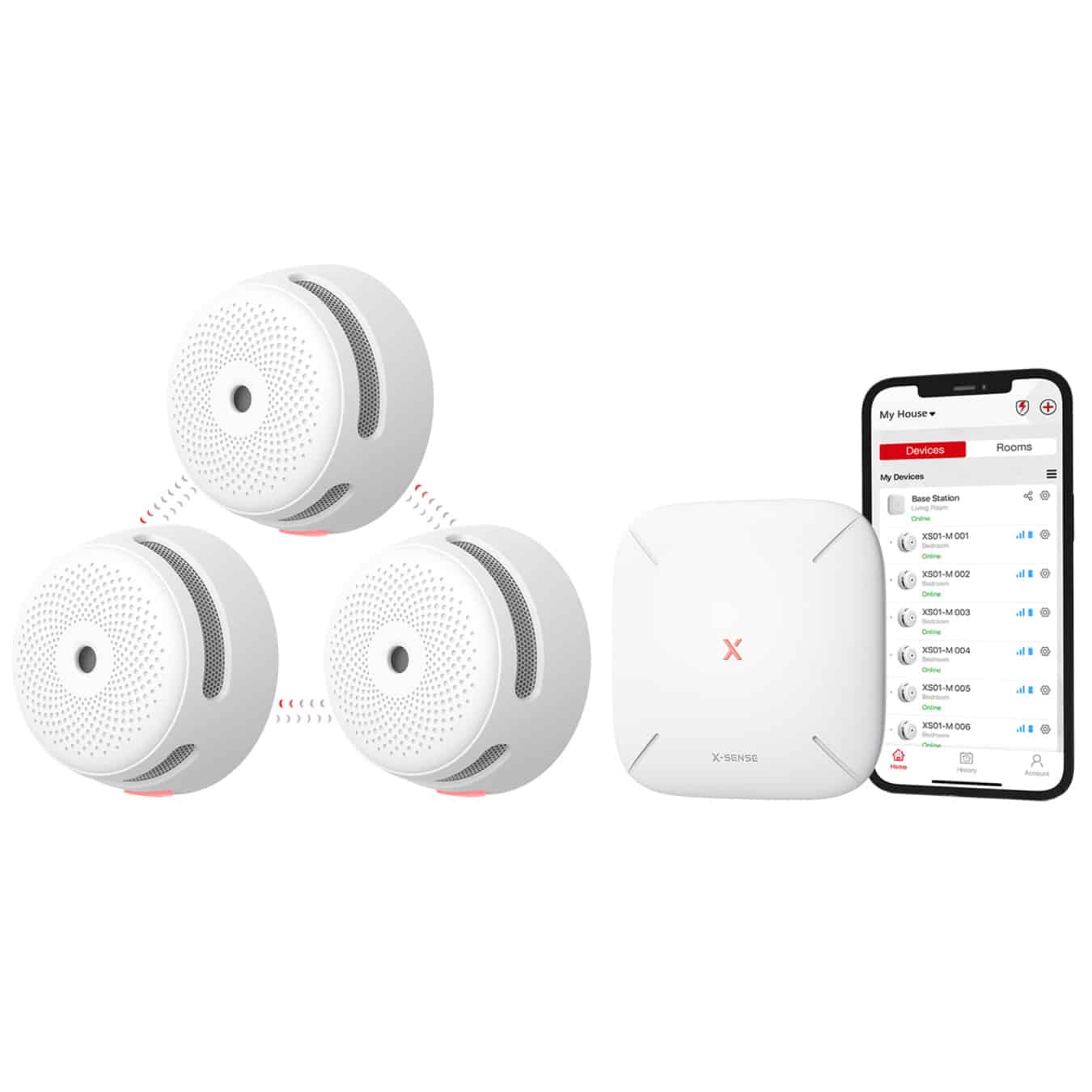 Koop X-Sense Link+ Pro bundel – 3 Rookmelders en Base Station