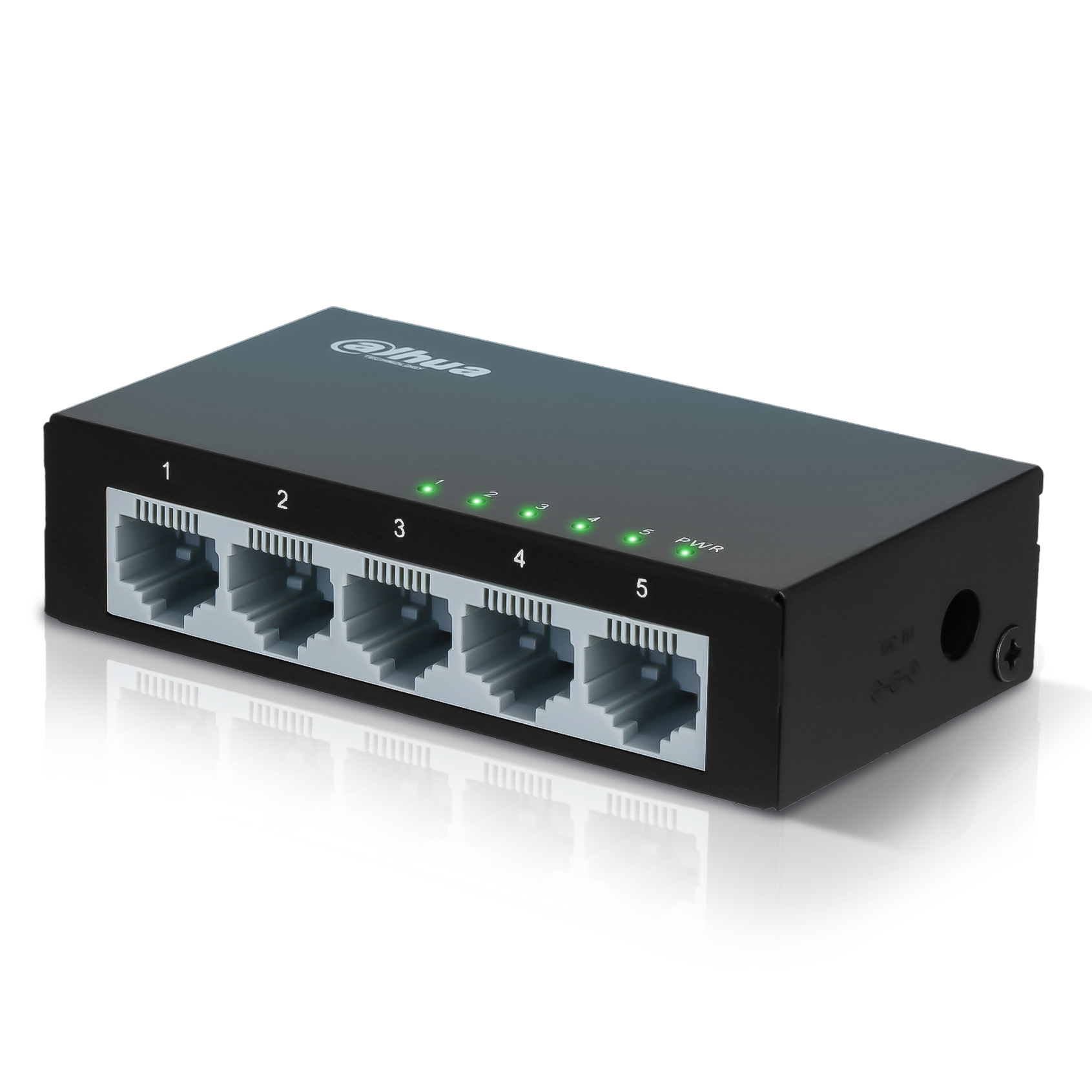 Dahua Ethernet Switch - 5 Poorten - 10 / 100 Mbps - Metaal