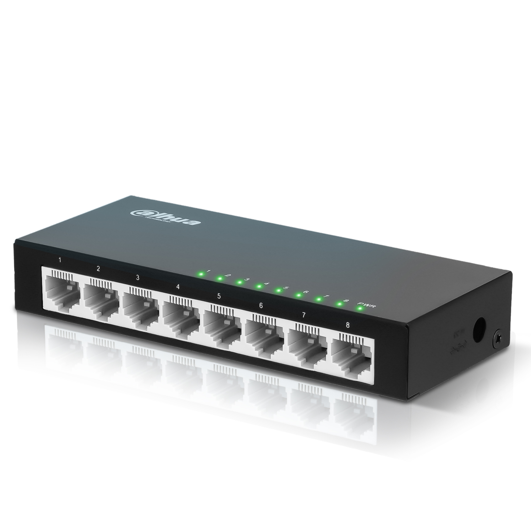 Dahua Ethernet Switch - 8 Poorten - 10 / 100 Mbps - Metaal