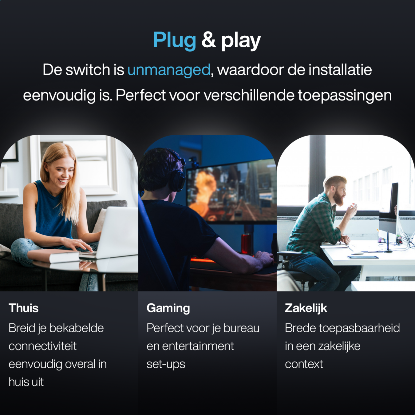 Koop Dahua Ethernet Switch - 5 Poorten - 10 / 100 / 1000 Mbps - Kunststof