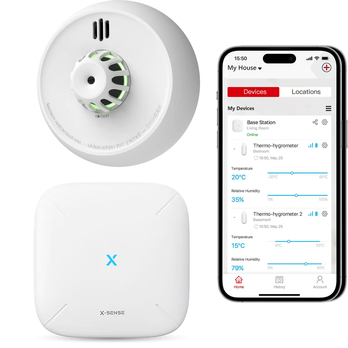 X-Sense XH02-M Hittemelder en SBS50 Base Station