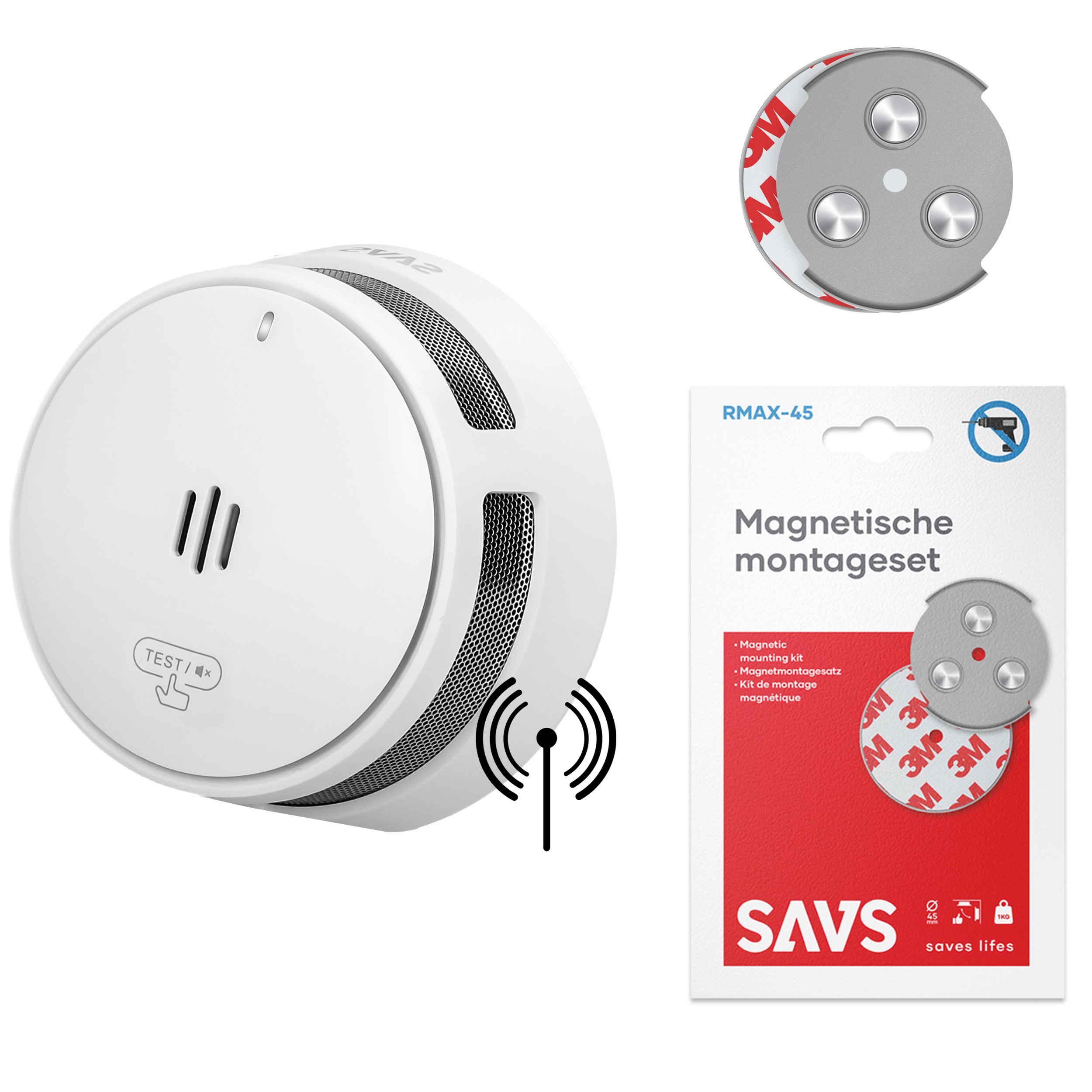 SAVS S10-W Rookmelder RF 10 jaar 1-pack + RMAX