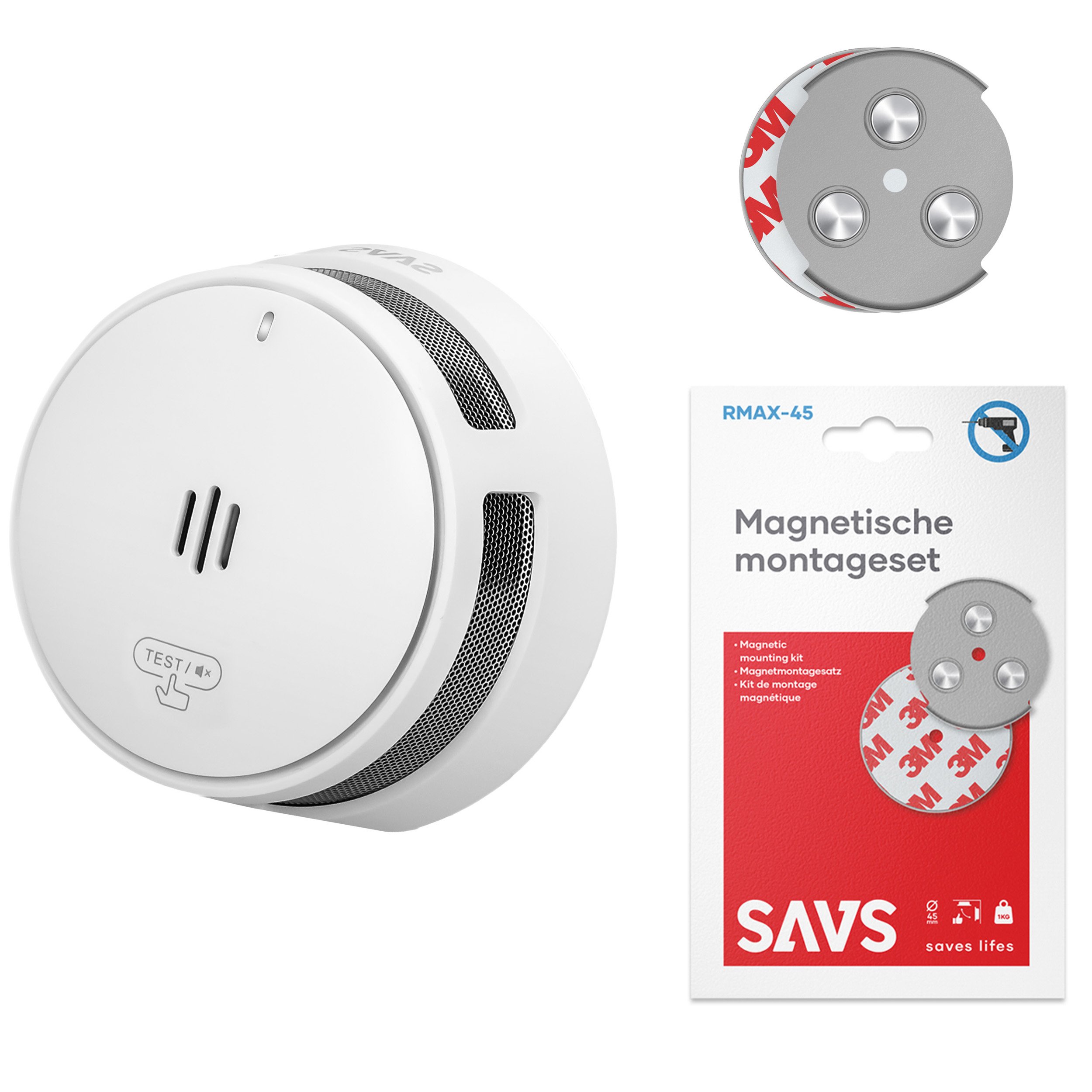 Savs S10 Rookmelder Met Magneet Montage - 10 Jaar Batterij - Compact Design