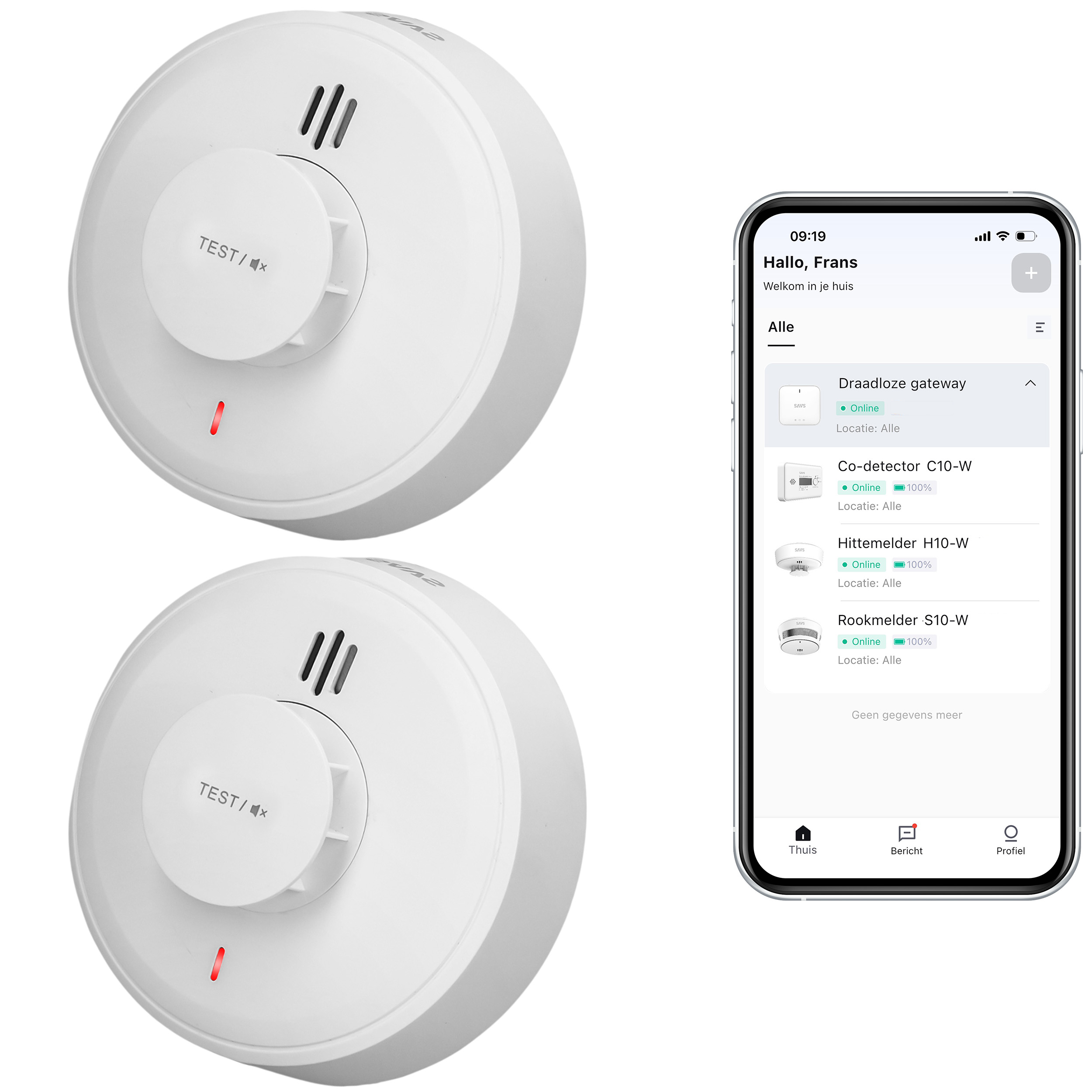 SAVS H10-W Hittemelder RF 10 jaar 2-pack