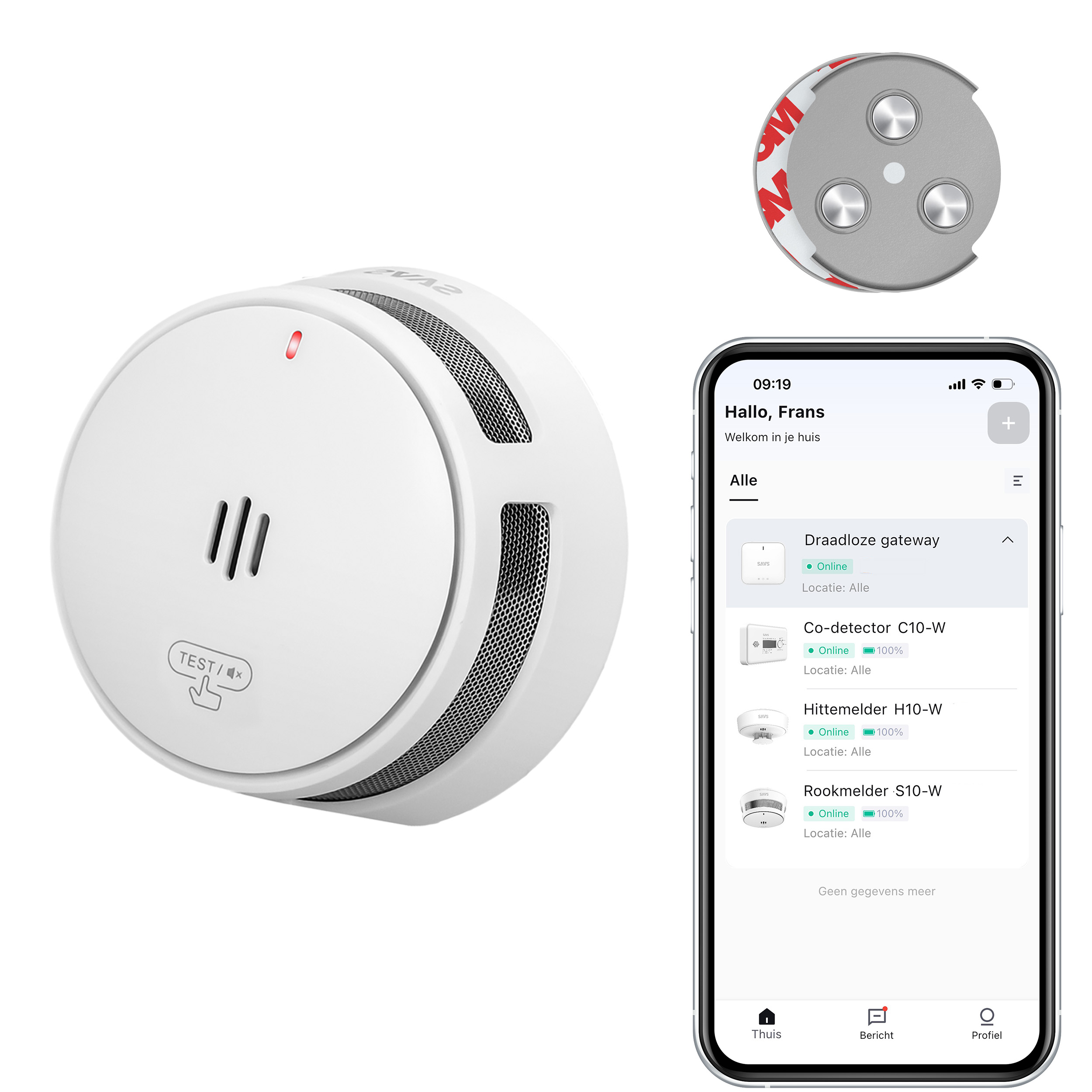 SAVS S10-W Rookmelder RF 10 jaar 1-pack + RMAX
