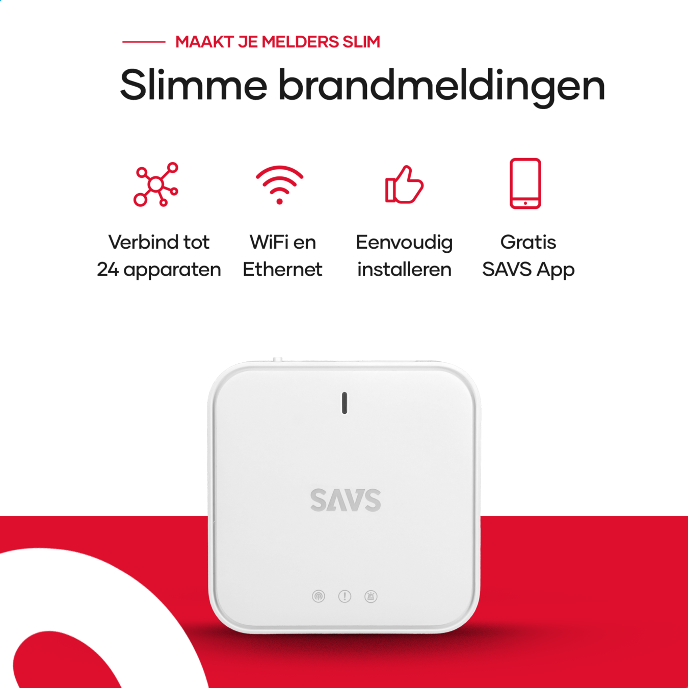 Koop SAVS Linksmart® bundel – 10 Slimme rookmelders en Base Station