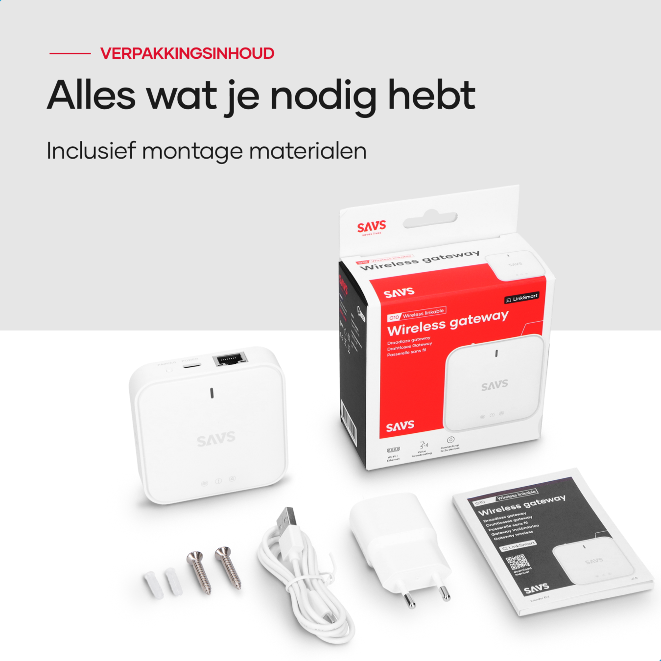 Koop SAVS Linksmart® bundel – 10 Slimme rookmelders en Base Station
