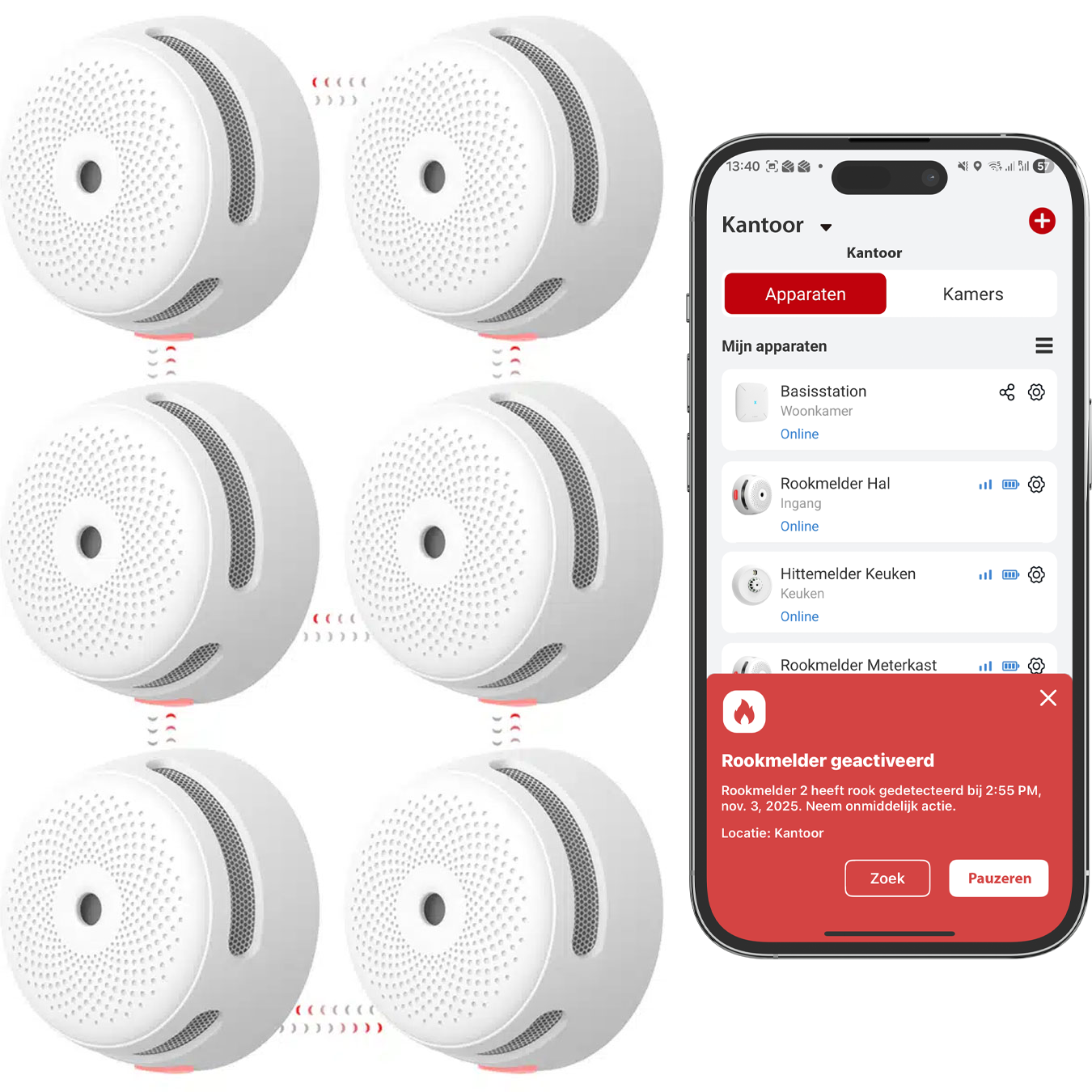 Koop X-Sense XS01-M Slimme rookmelders – Link+ Pro 6-pack