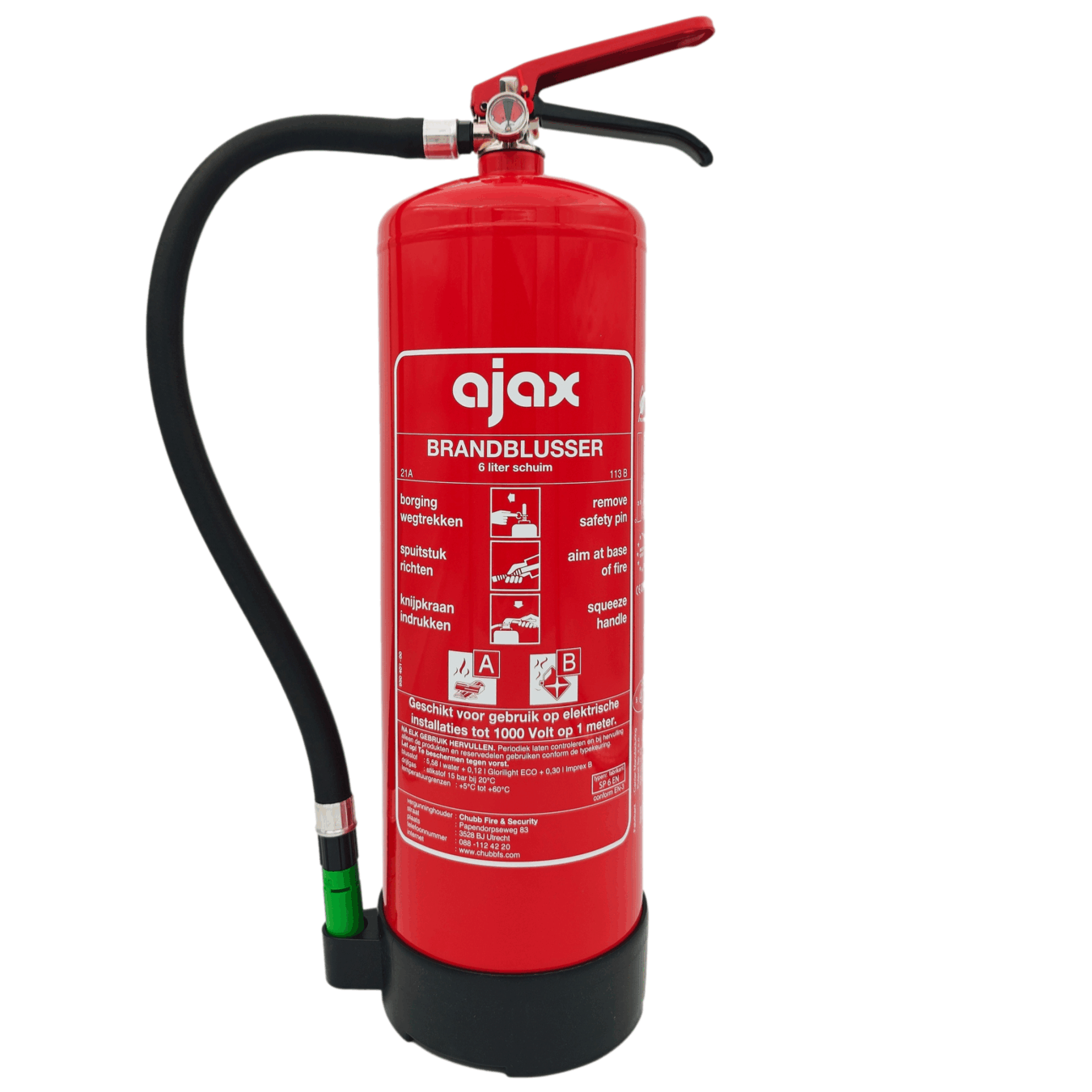 Koop Ajax SP6En Brandblusser schuim 6 liter – Fluorvrij