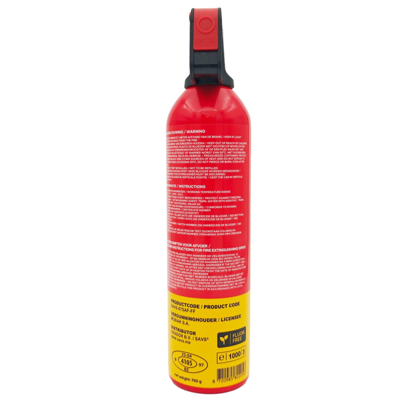 Koop SAVS Brandblus box – Sprayblusser 750 ml + Blusdeken – S