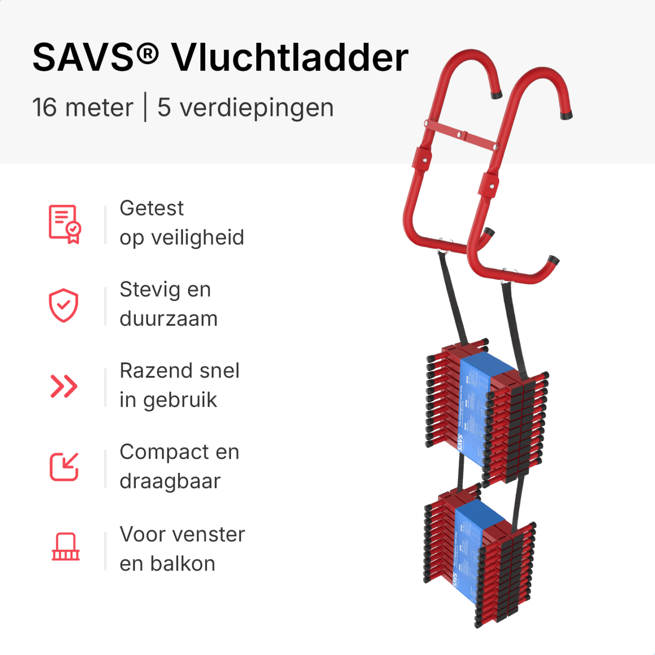 Koop SAVS ESC-16S Vluchtladder 16 meter
