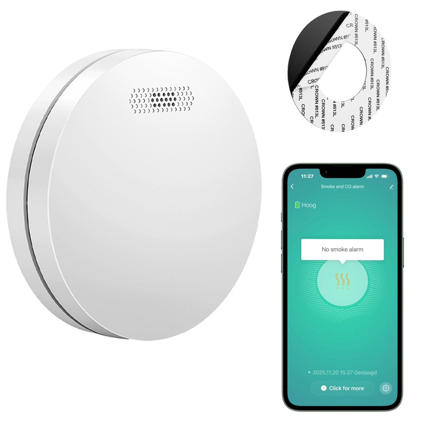 Koop SAVS SM11W Rookmelder Slim – Tuya