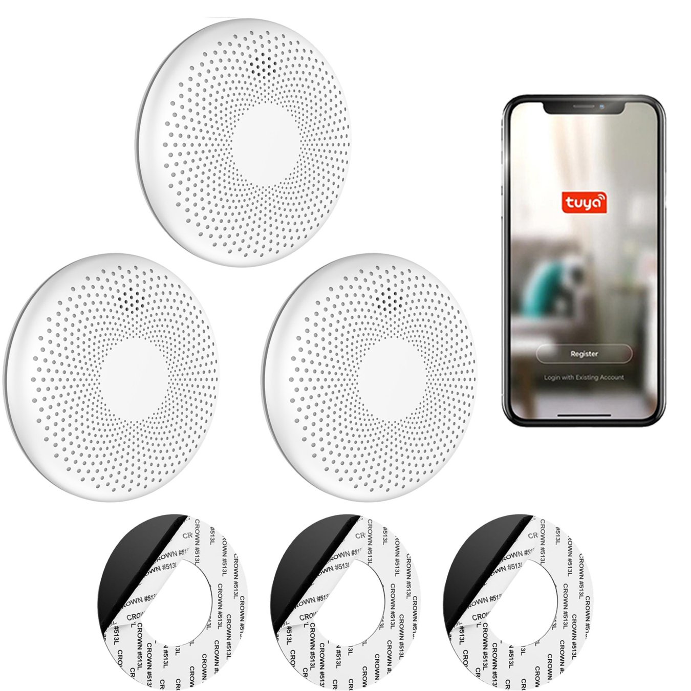 Koop SAVS CS11W Combimelder Slim – Tuya 3-pack