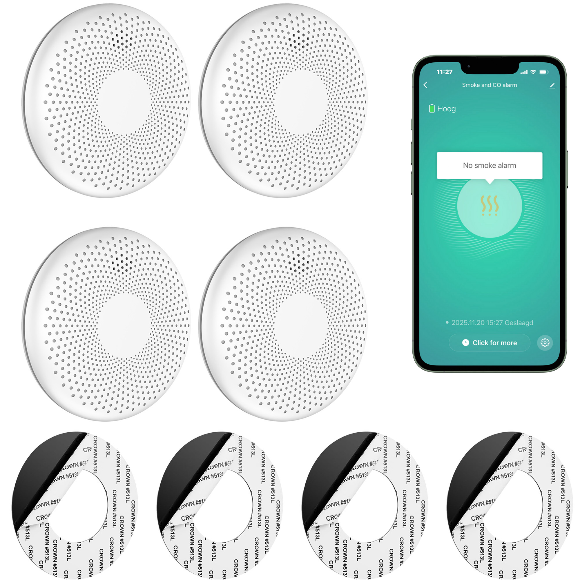 SAVS CS11W Combimelder Slim - Tuya 4-pack