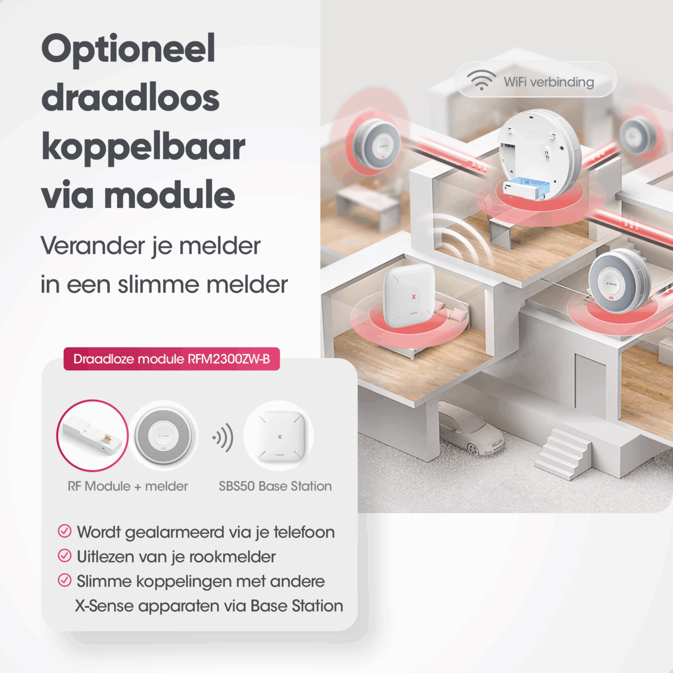 Koop X-Sense XS0F-PMA Rookmelder 230v + RF module