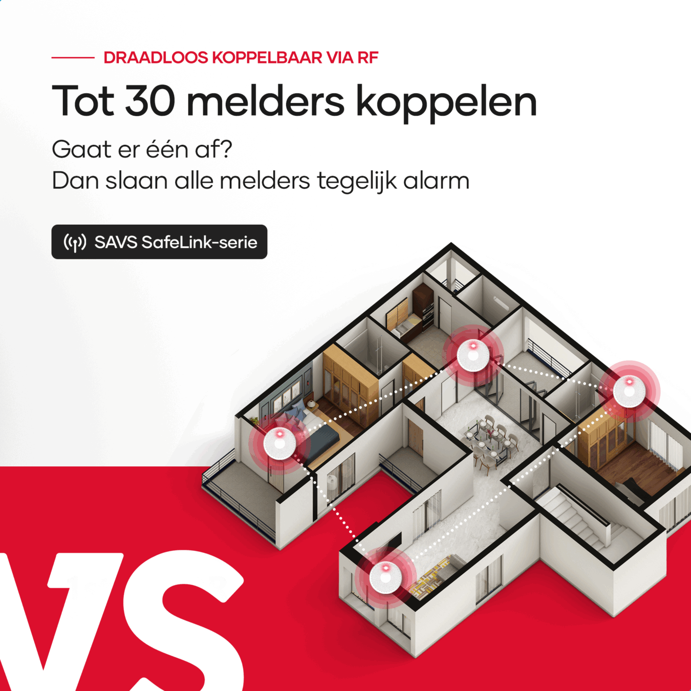 Koop SAVS CS11R Combimelder - SafeLink draadloos koppelbaar 6-pack